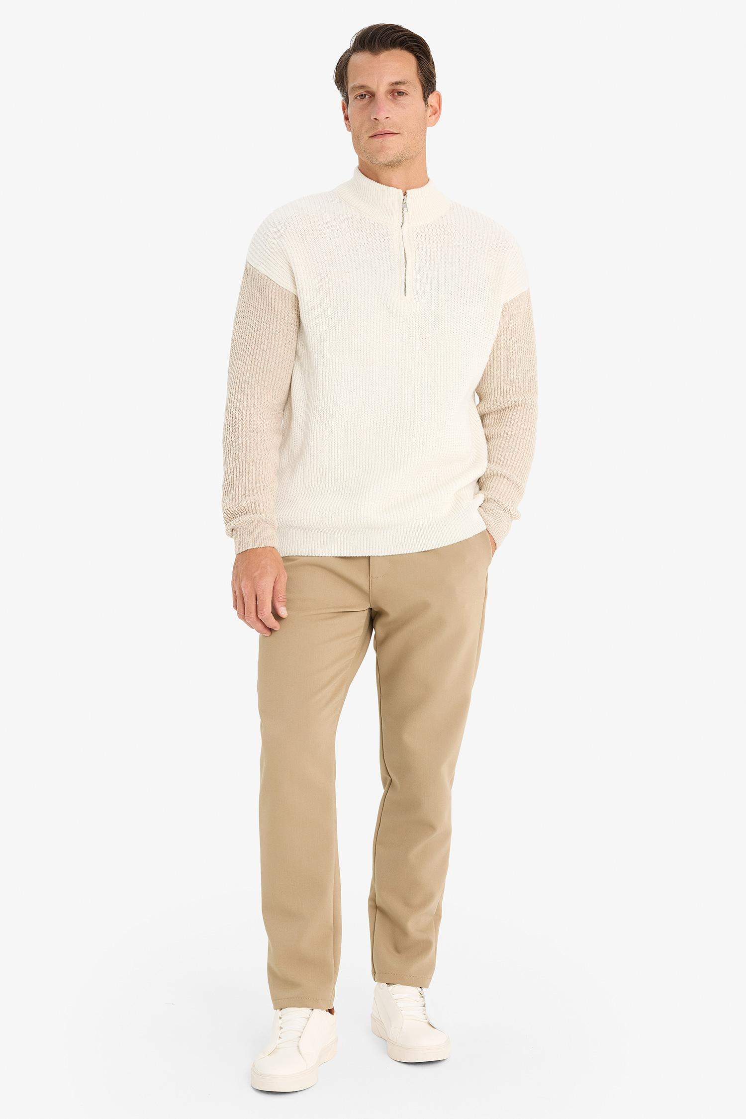 Regular Fit Straight Leg Trousers