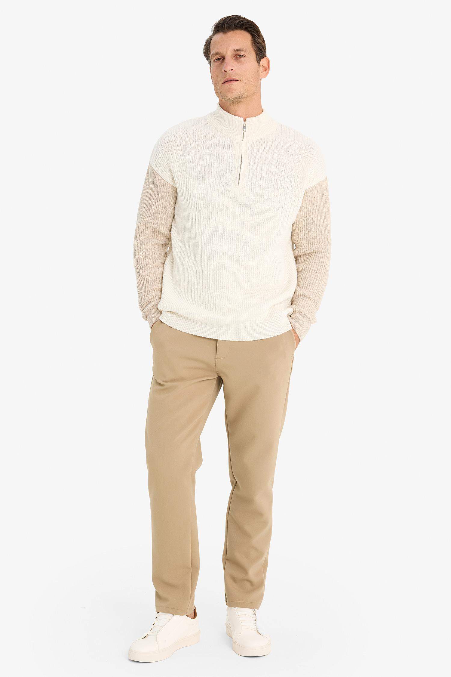 Regular Fit Straight Leg Trousers