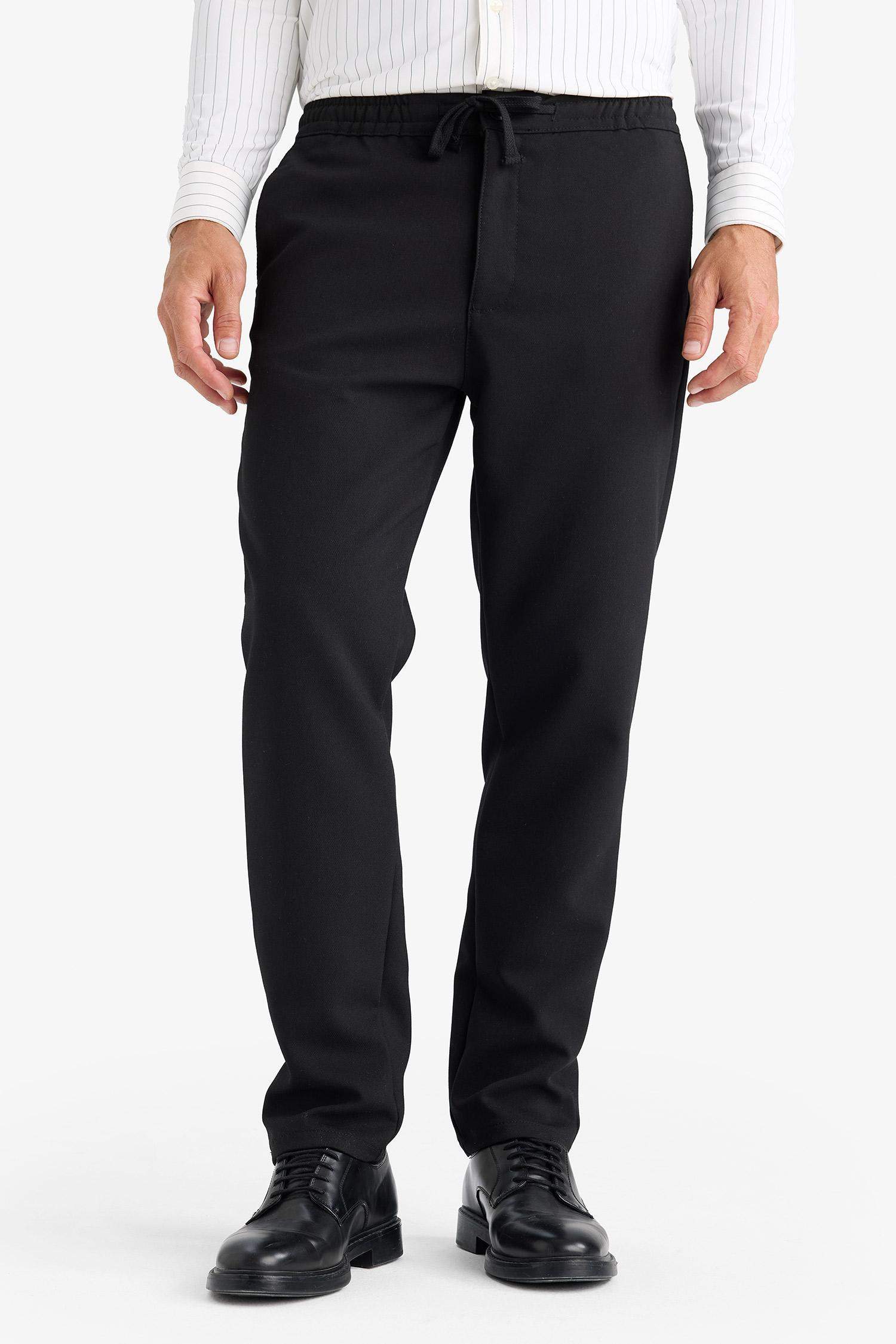 Regular Fit Normal Kesim Kumaş Pantolon Cepli Düz Paça