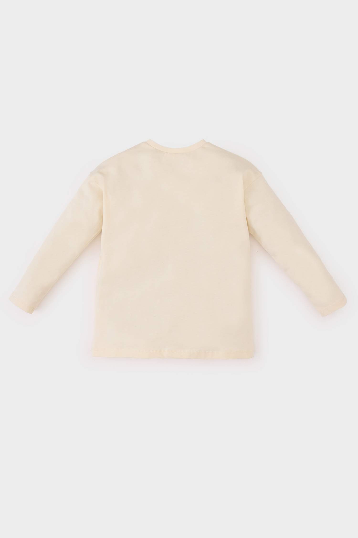 تيشيرت بنات كم طويل بطبعة زهور قصة عادية برقبة مستديرة