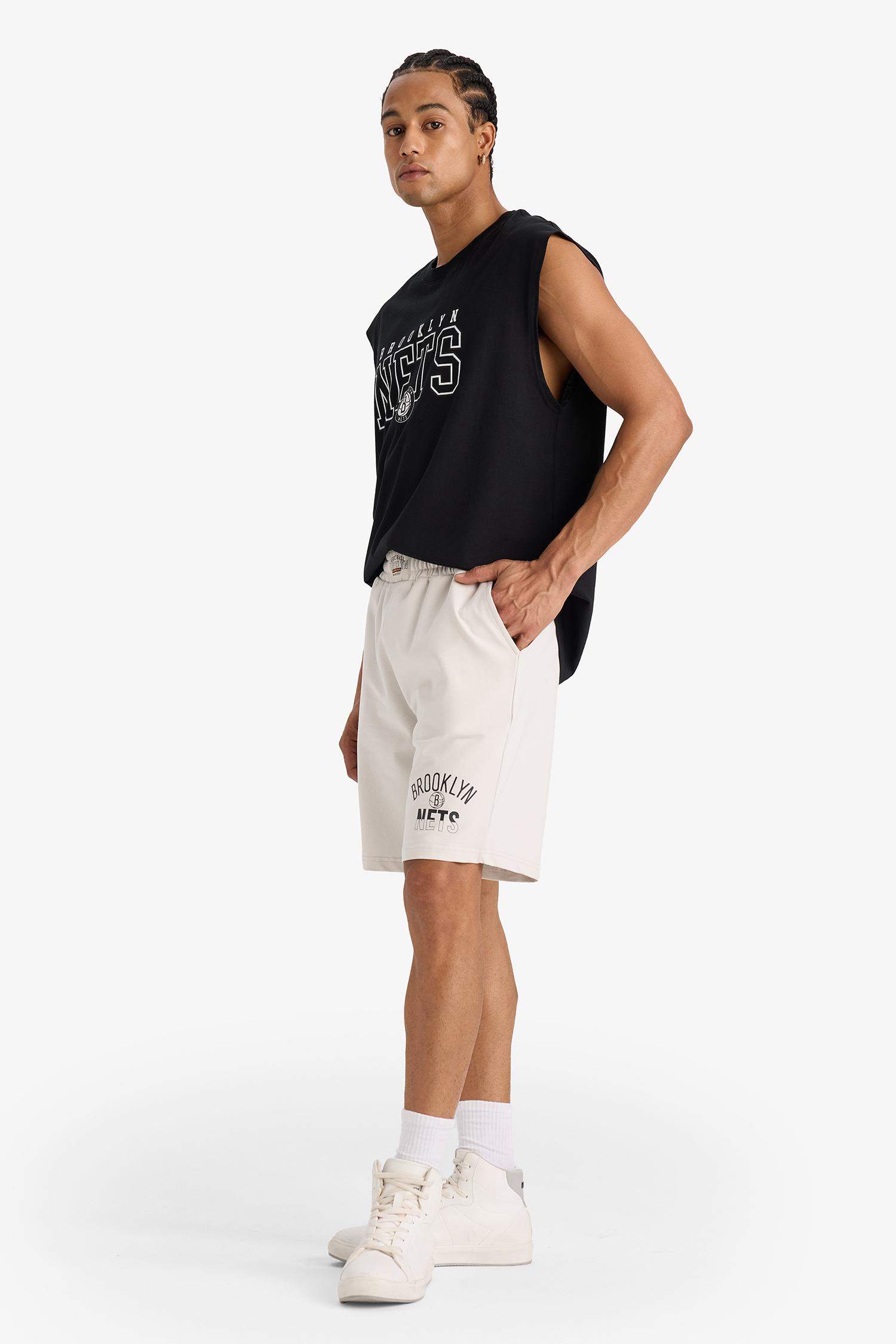 DeFactoFit NBA Brooklyn Nets Standard Fit Shorts
