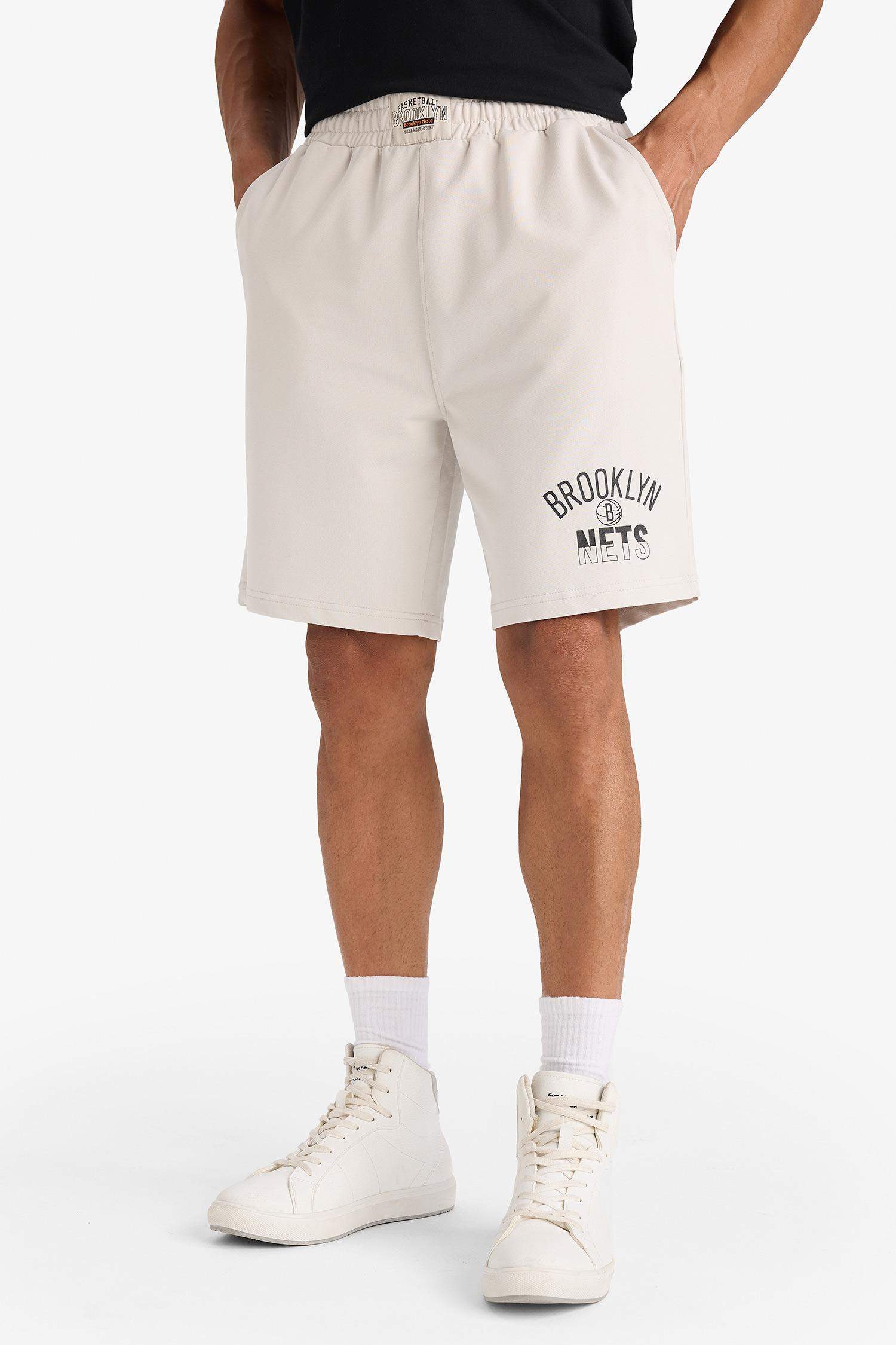DeFactoFit NBA Brooklyn Nets Standard Fit Shorts