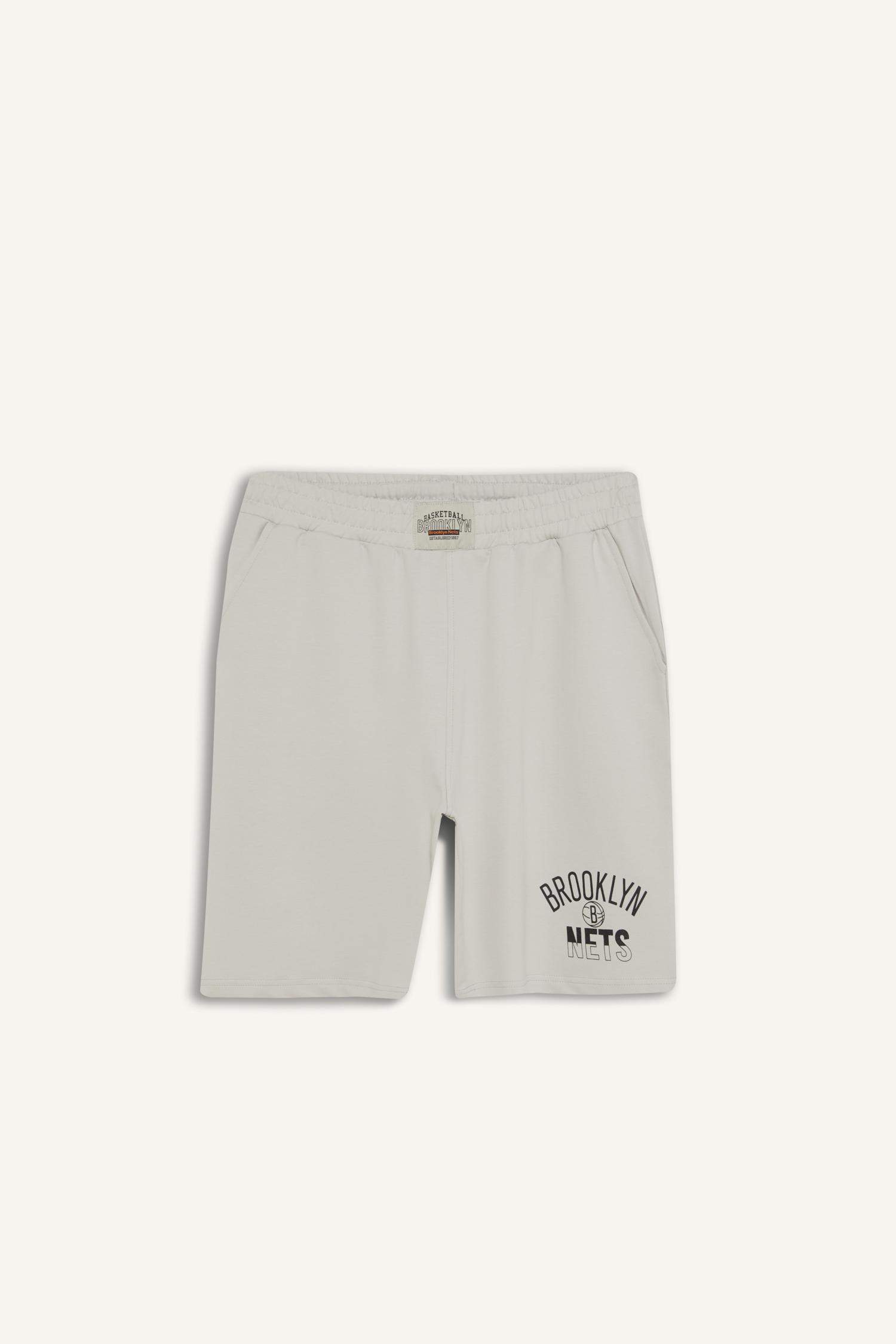 DeFactoFit NBA Brooklyn Nets Standard Fit Shorts