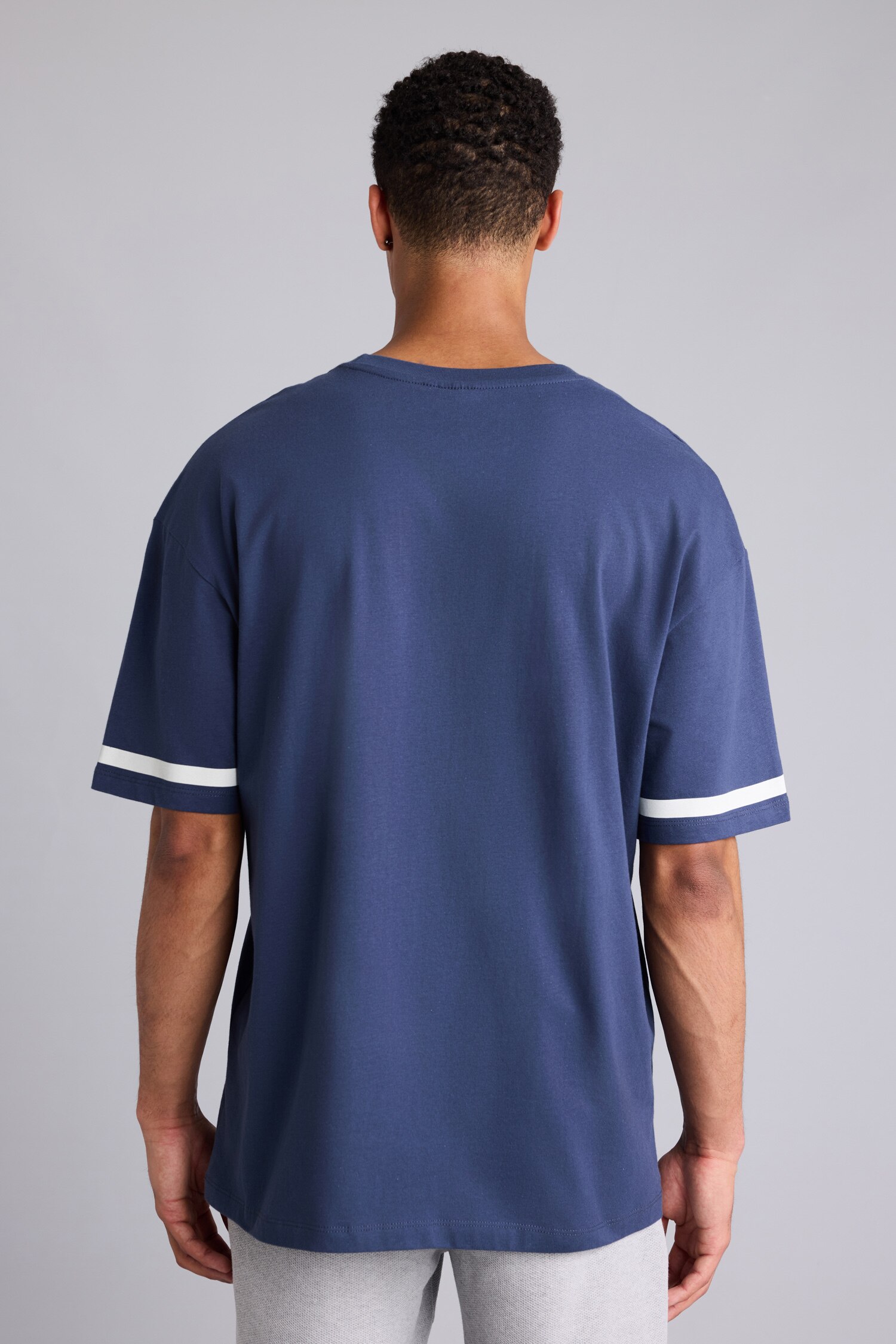 DeFacto %100 Pamuk NBA Wordmark Oversize Geniş Kalıp Bisiklet Yaka Kısa Kollu Tişört görsel 5