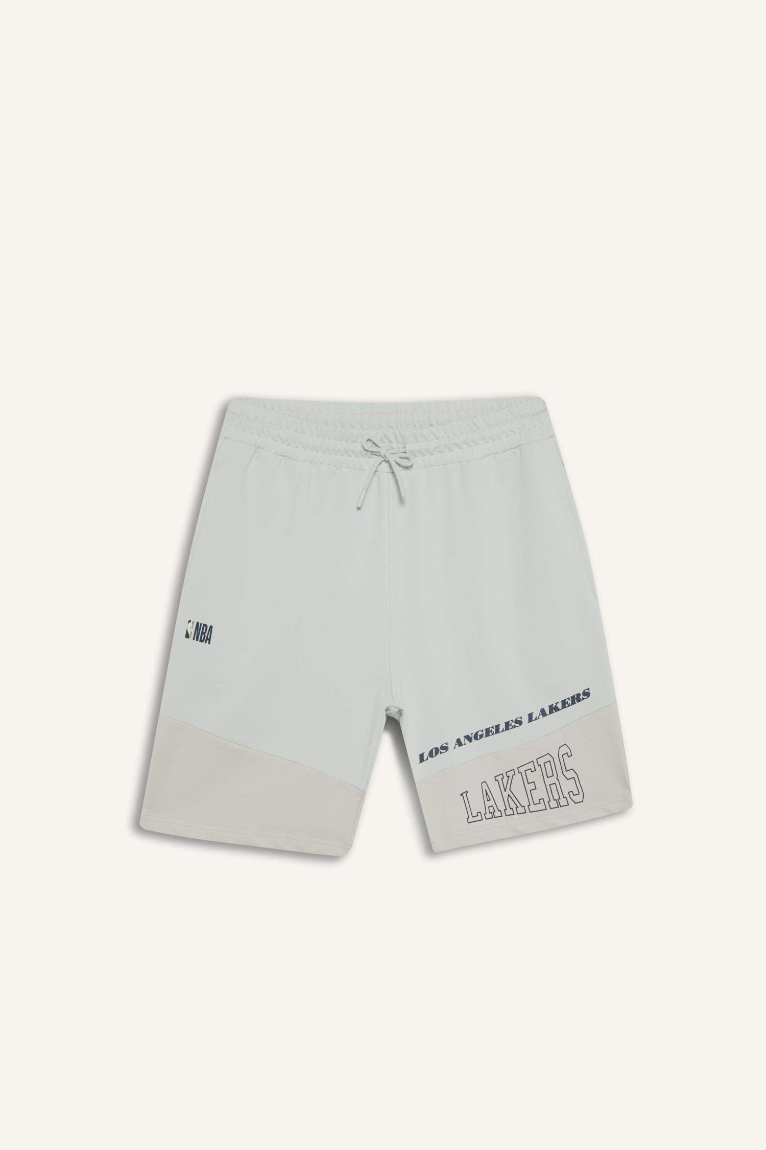 DeFactoFit NBA Los Angeles Lakers Standart Fit Kısa Paça Şort
