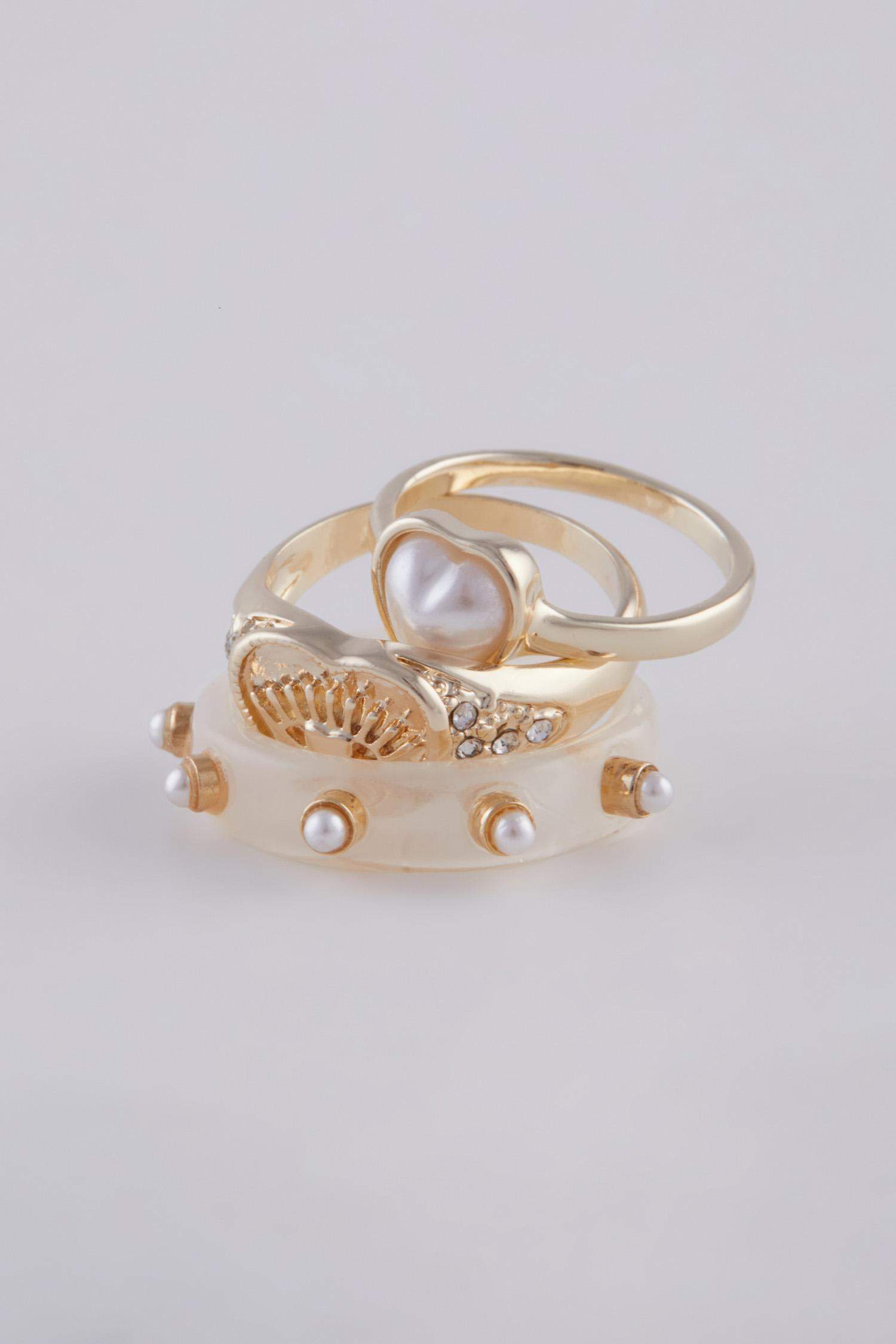 Kadın 3'lü Gold Yüzük