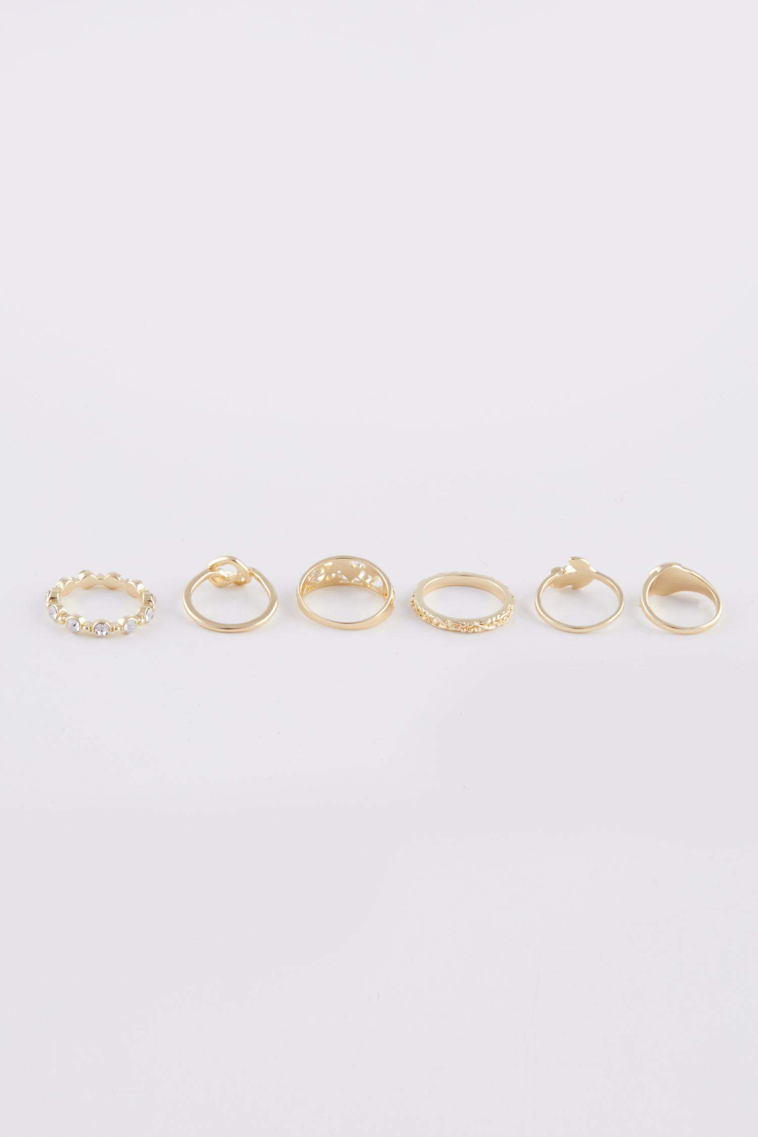 Kadın 6'lı Gold Yüzük