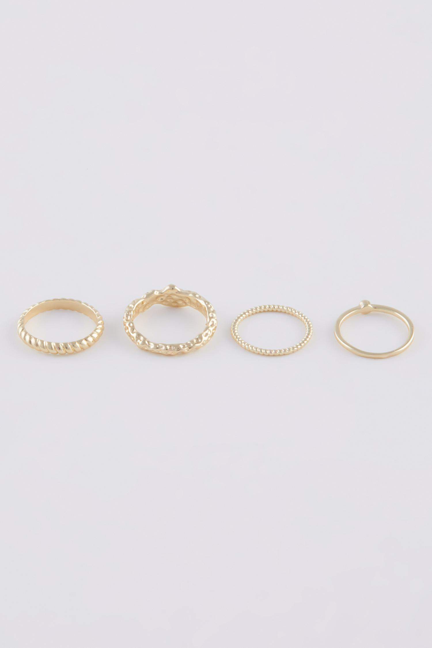 Kadın 4'lü Gold Yüzük