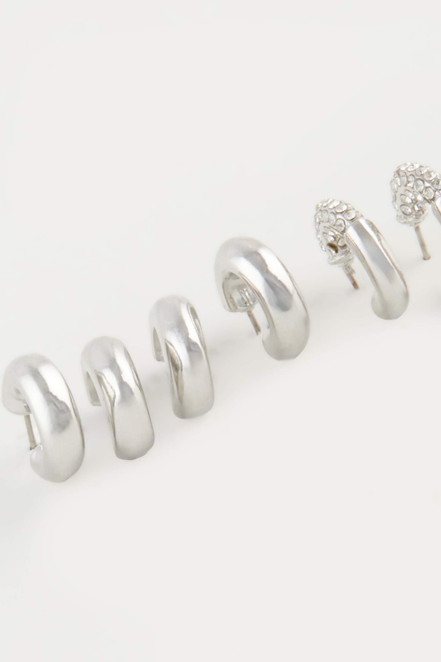 Kadın 3'lü Silver Küpe