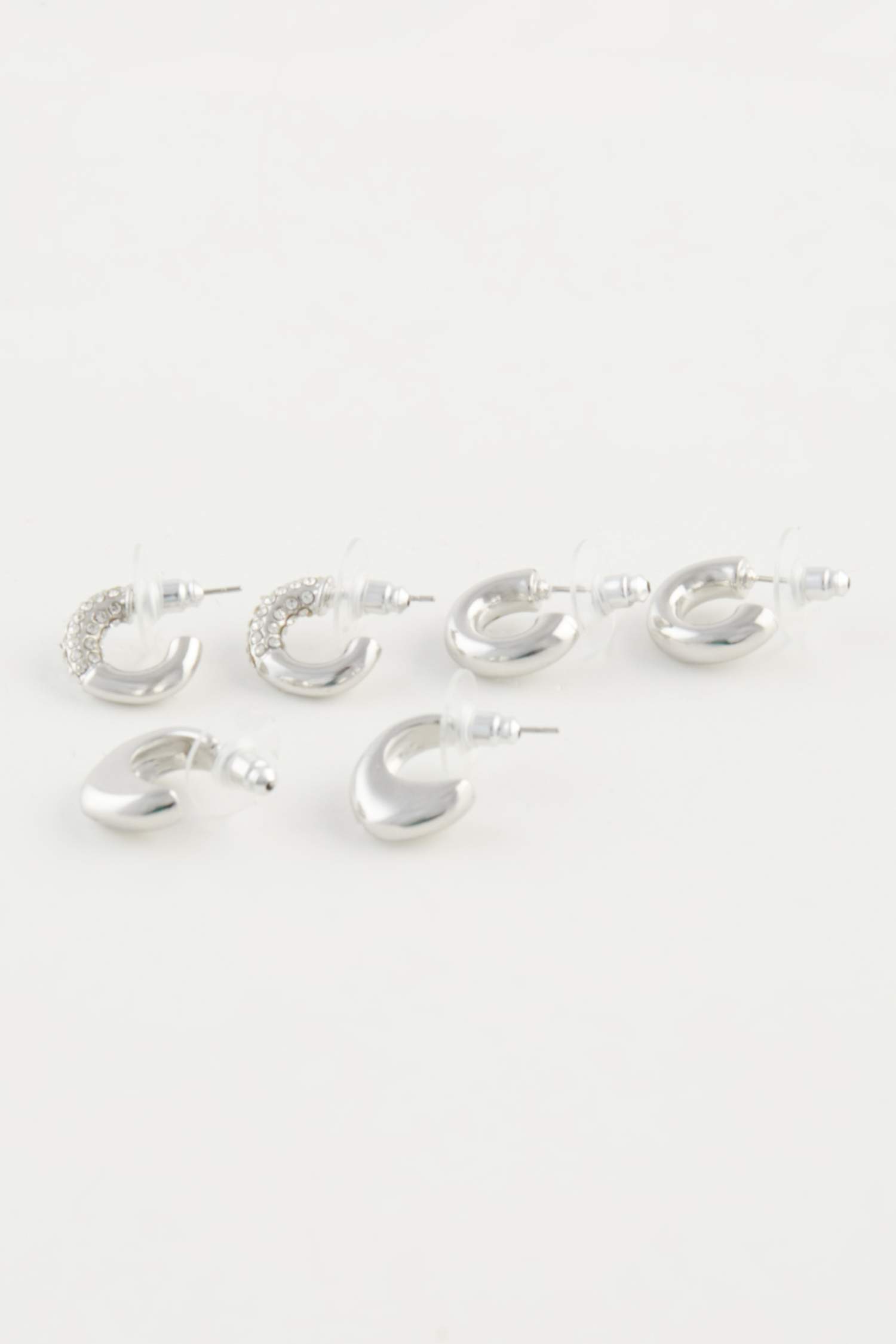 Kadın 3'lü Silver Küpe