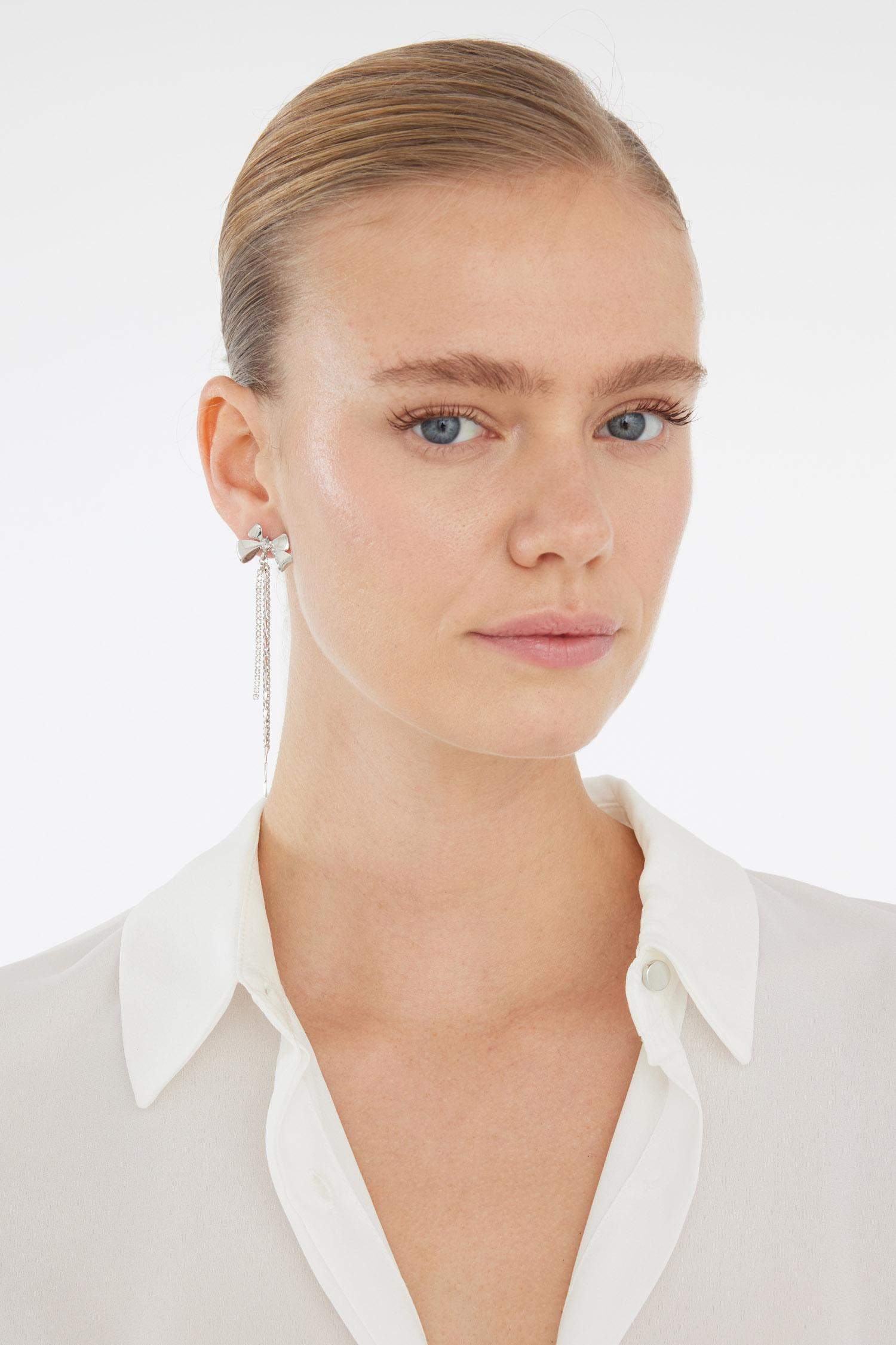 Kadın 2'li Silver Küpe