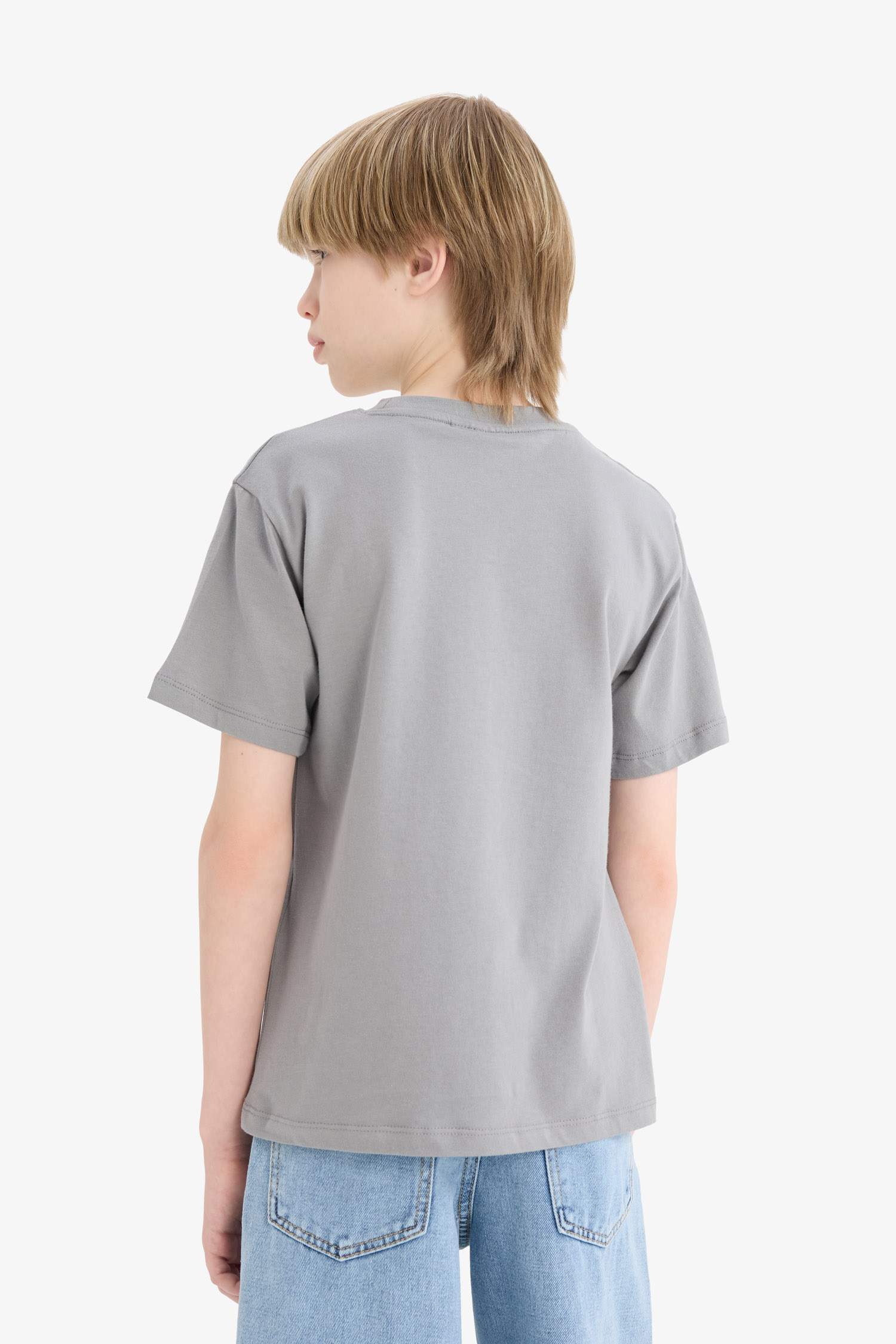 تيشيرت نص ردن قصة عادية بياقة مستديرة مرخص من Marvel