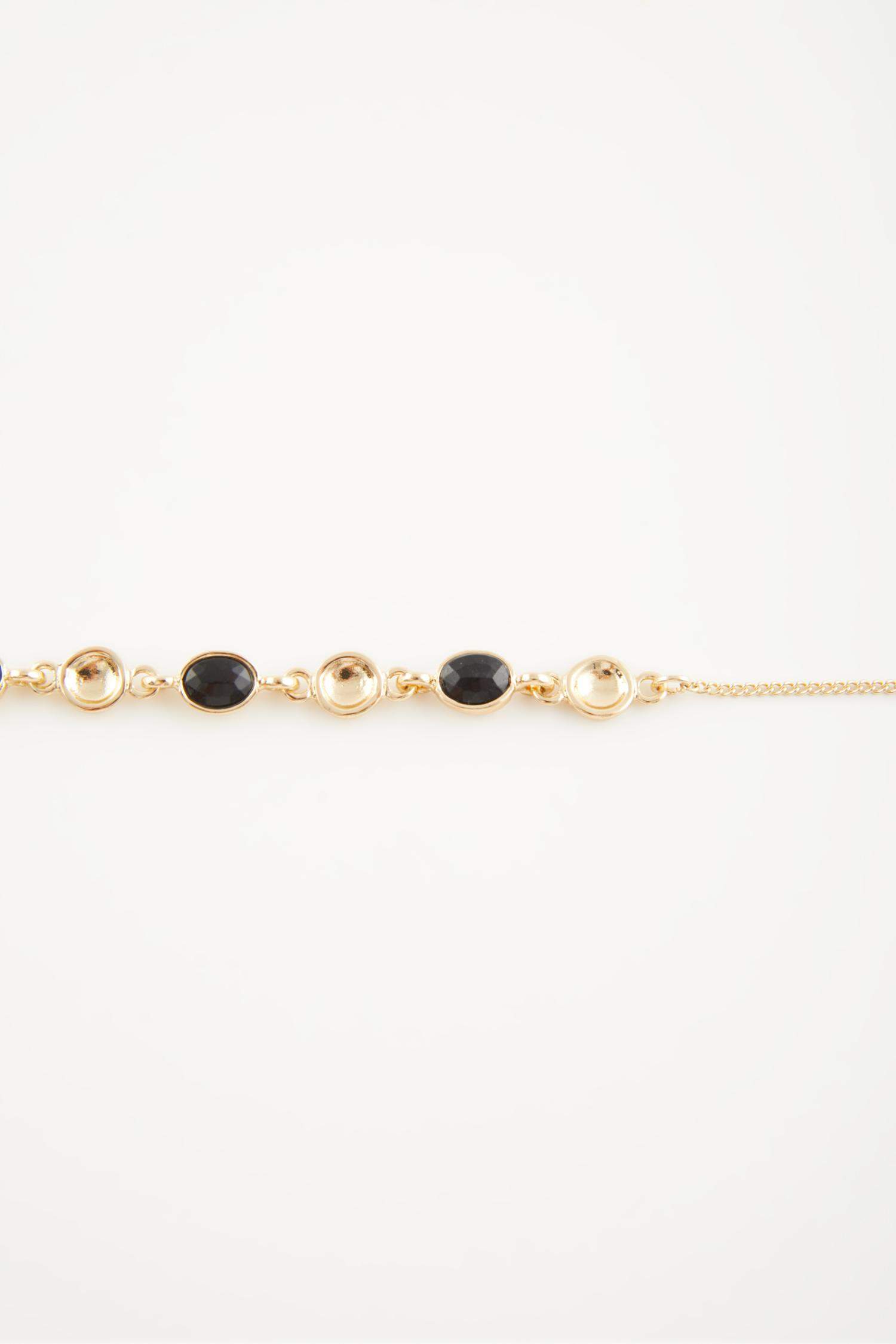 Kadın Taşlı Gold Bileklik