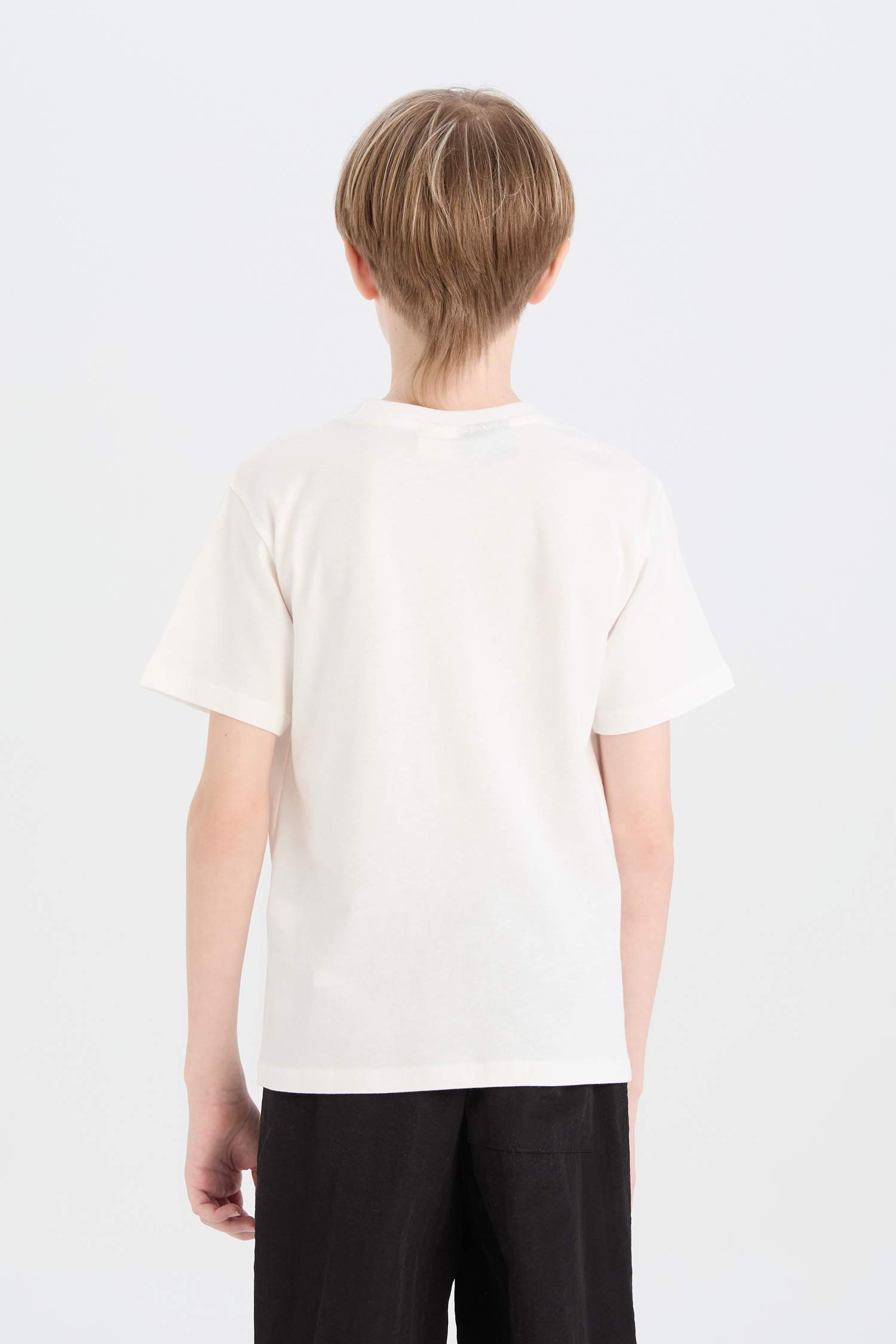 Erkek Çocuk Minecraft Bisiklet Yaka Kısa Kollu Tişört