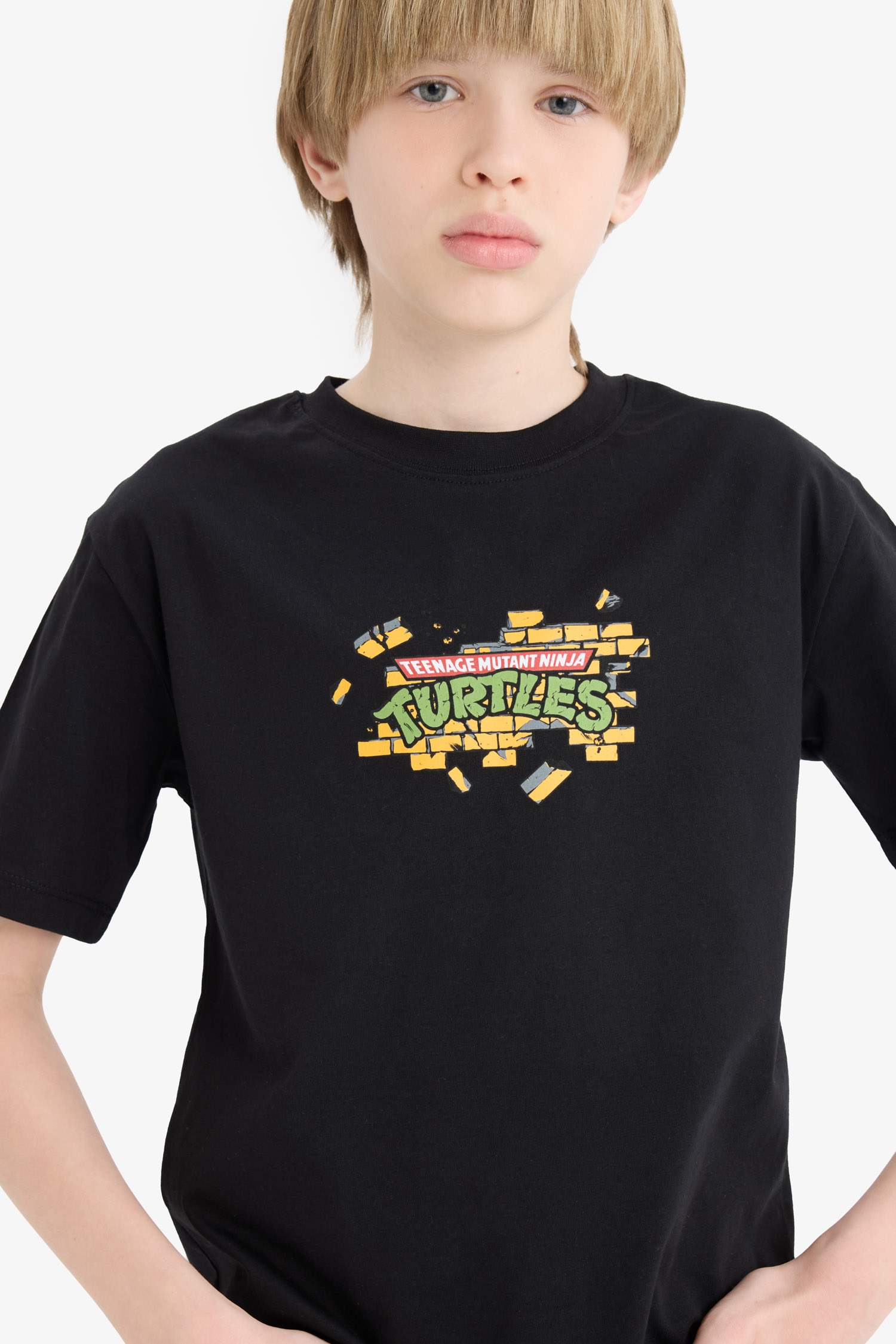 T-shirt imprimé au dos à col rond pour garçon