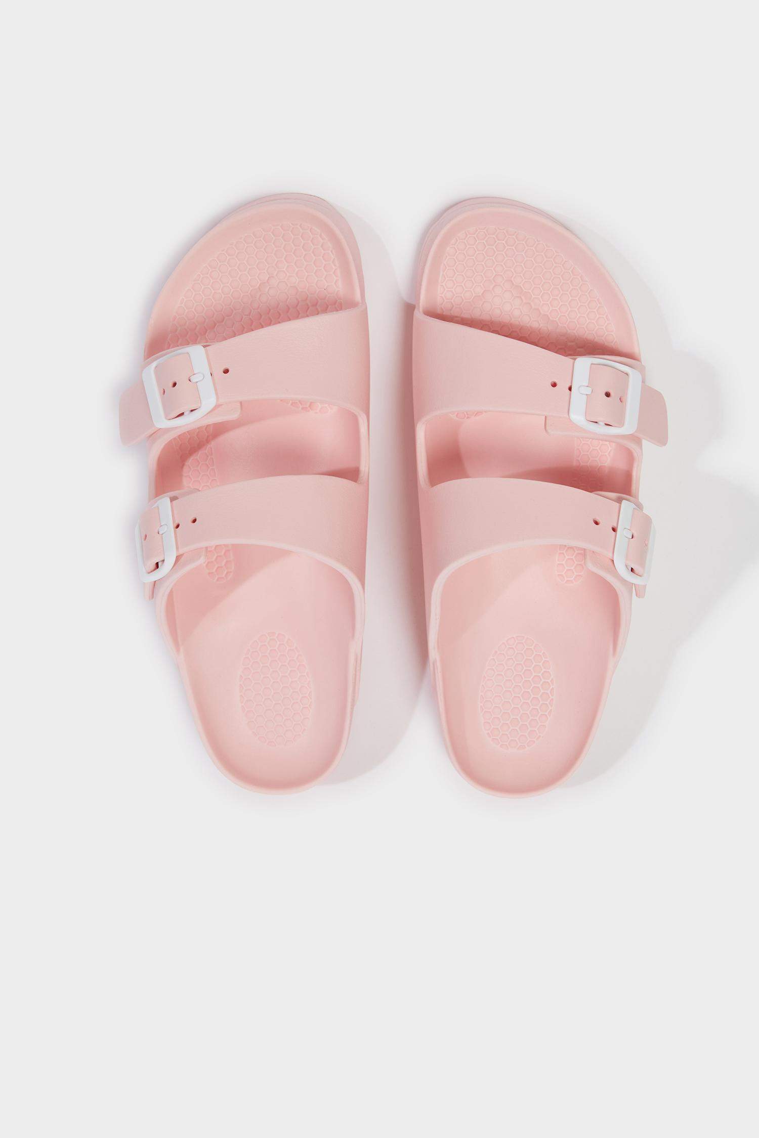 شبشب نسائي إيفا بكعب مسطح بشريط مزدوج