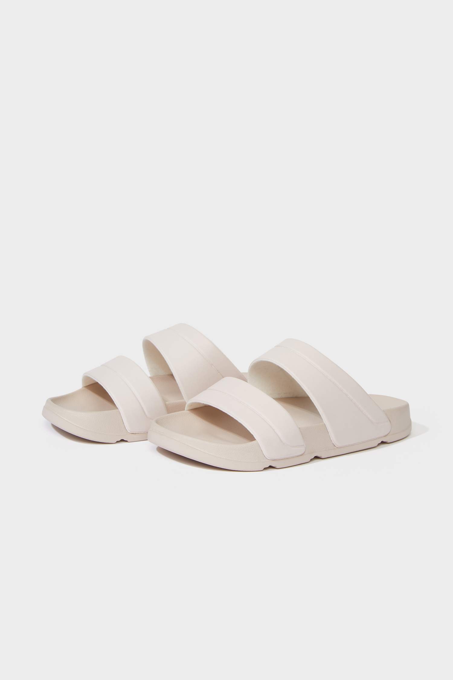 Woman Flat Sole Double Strap Eva Slippers