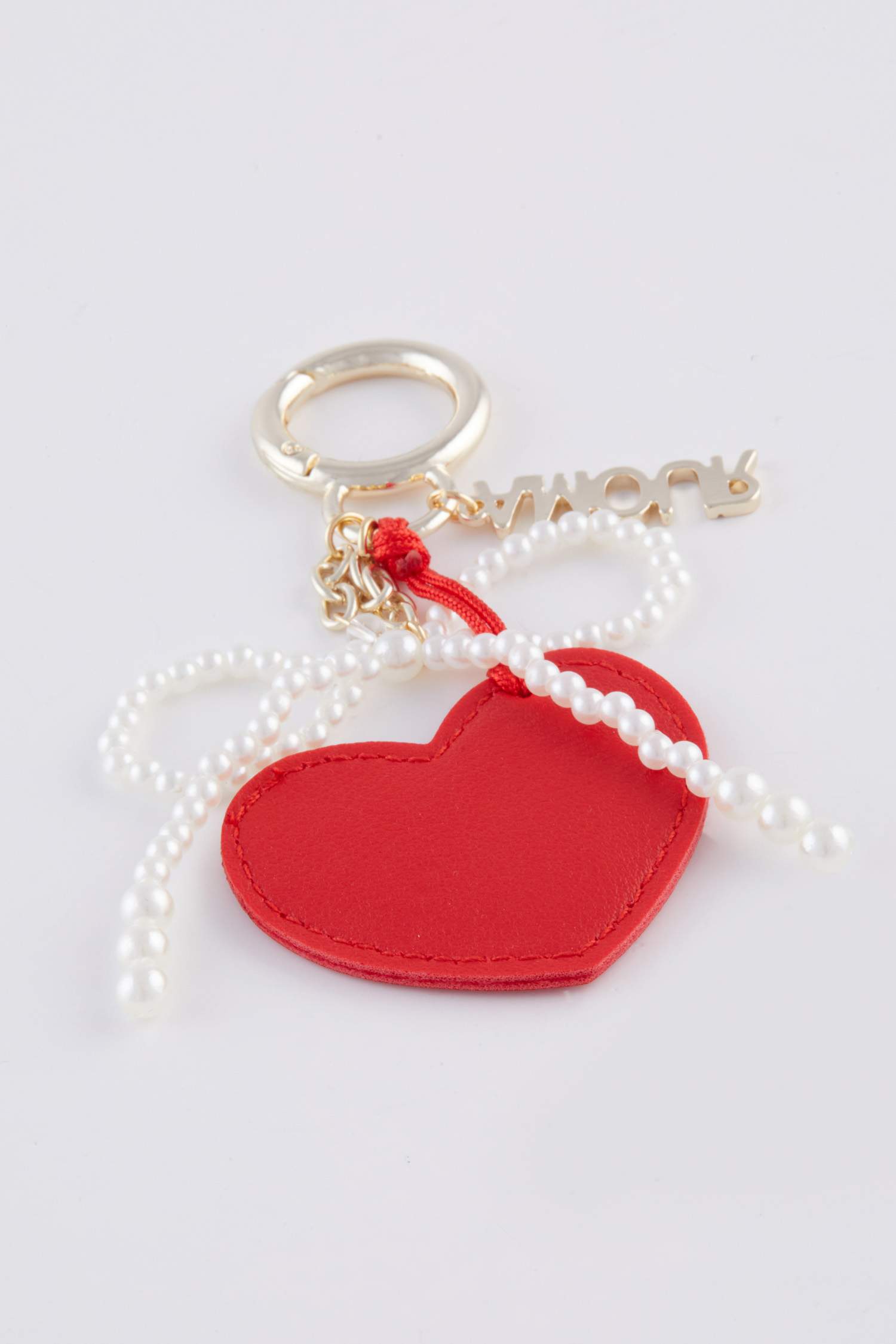 Kadın Kırmızı Kalpli Charm Anahtarlık