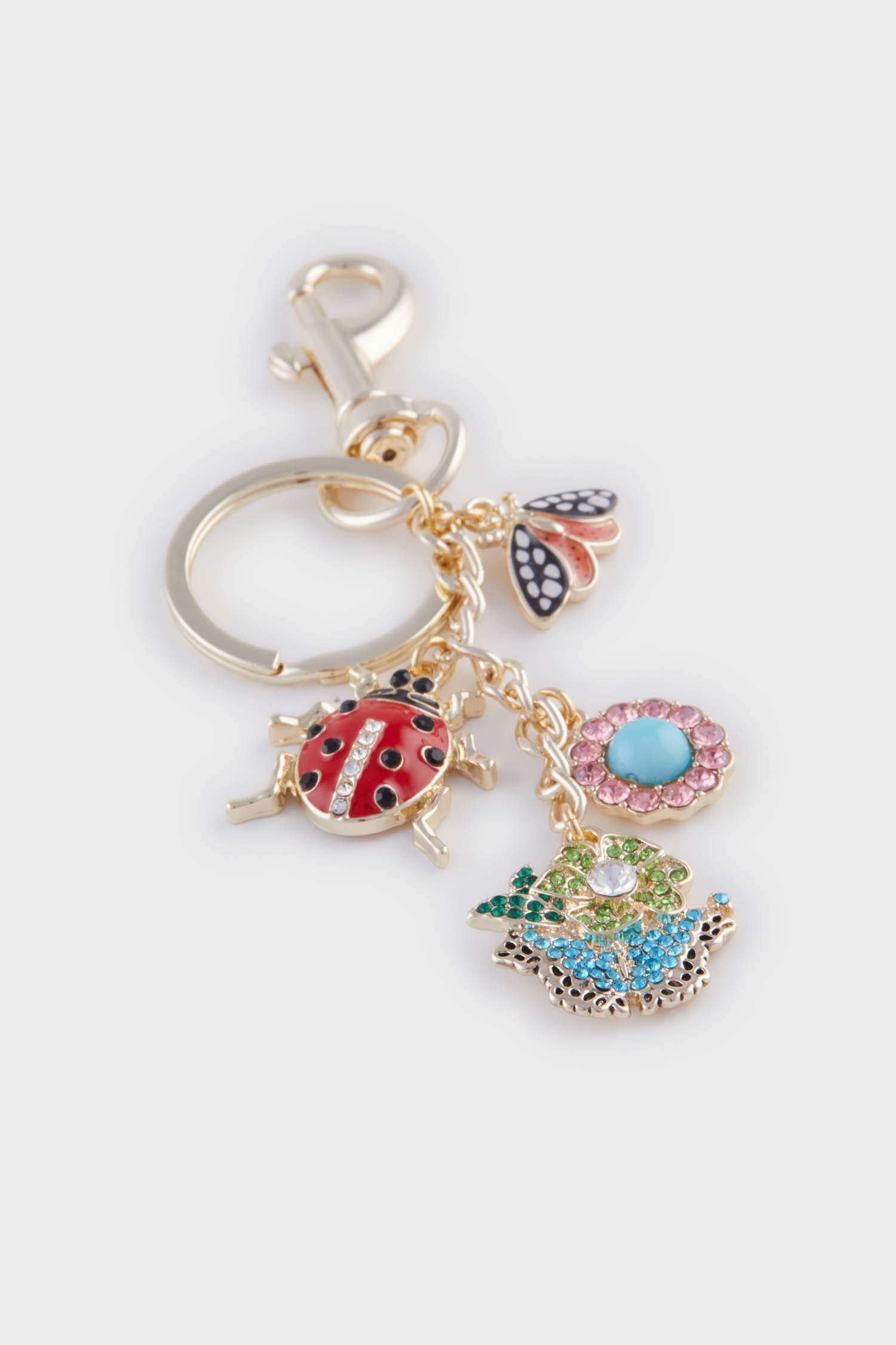 Woman Ladybug Keychain