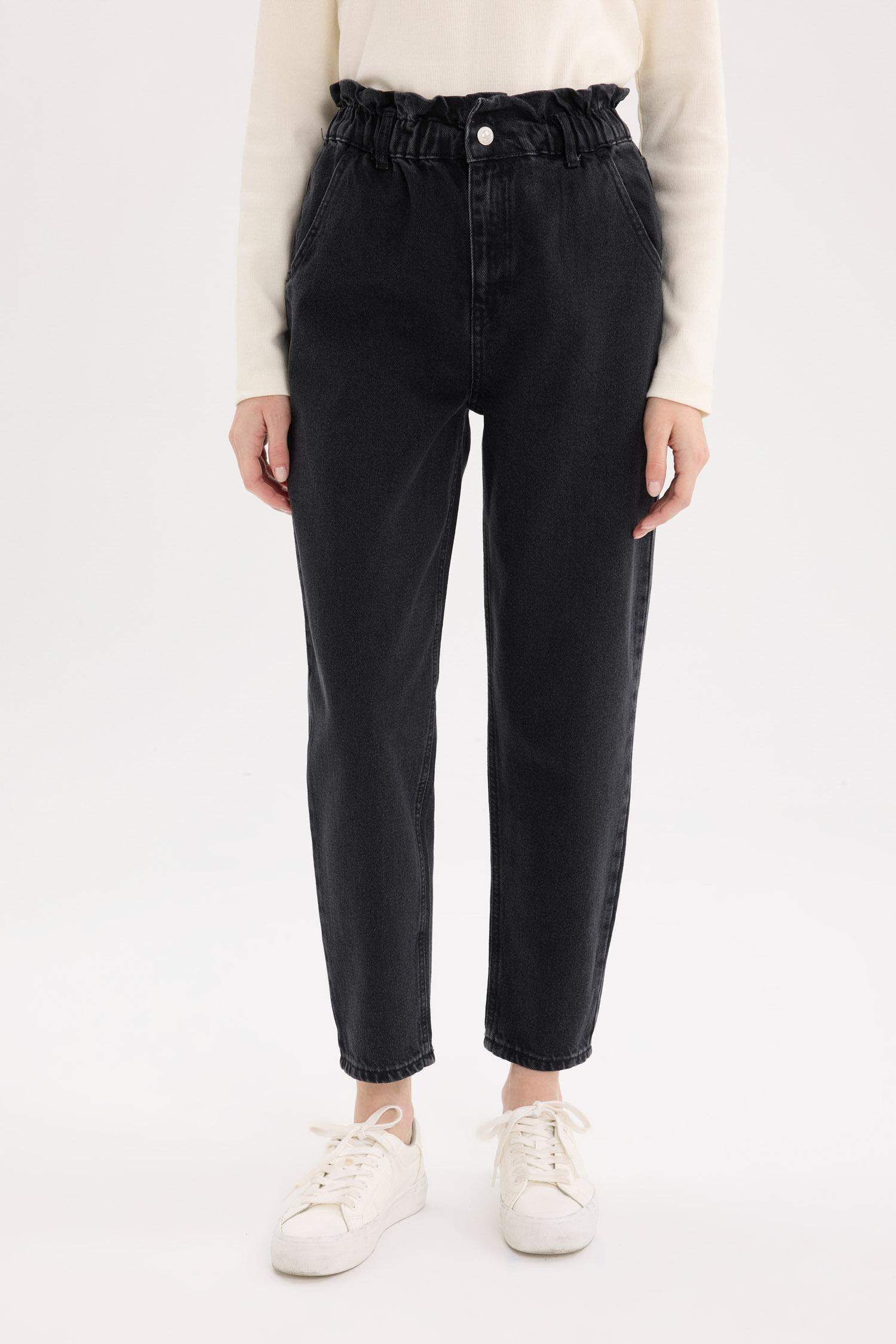 Paperbag Ekstra Yüksek Bel Bilek Boy Jean Pantolon