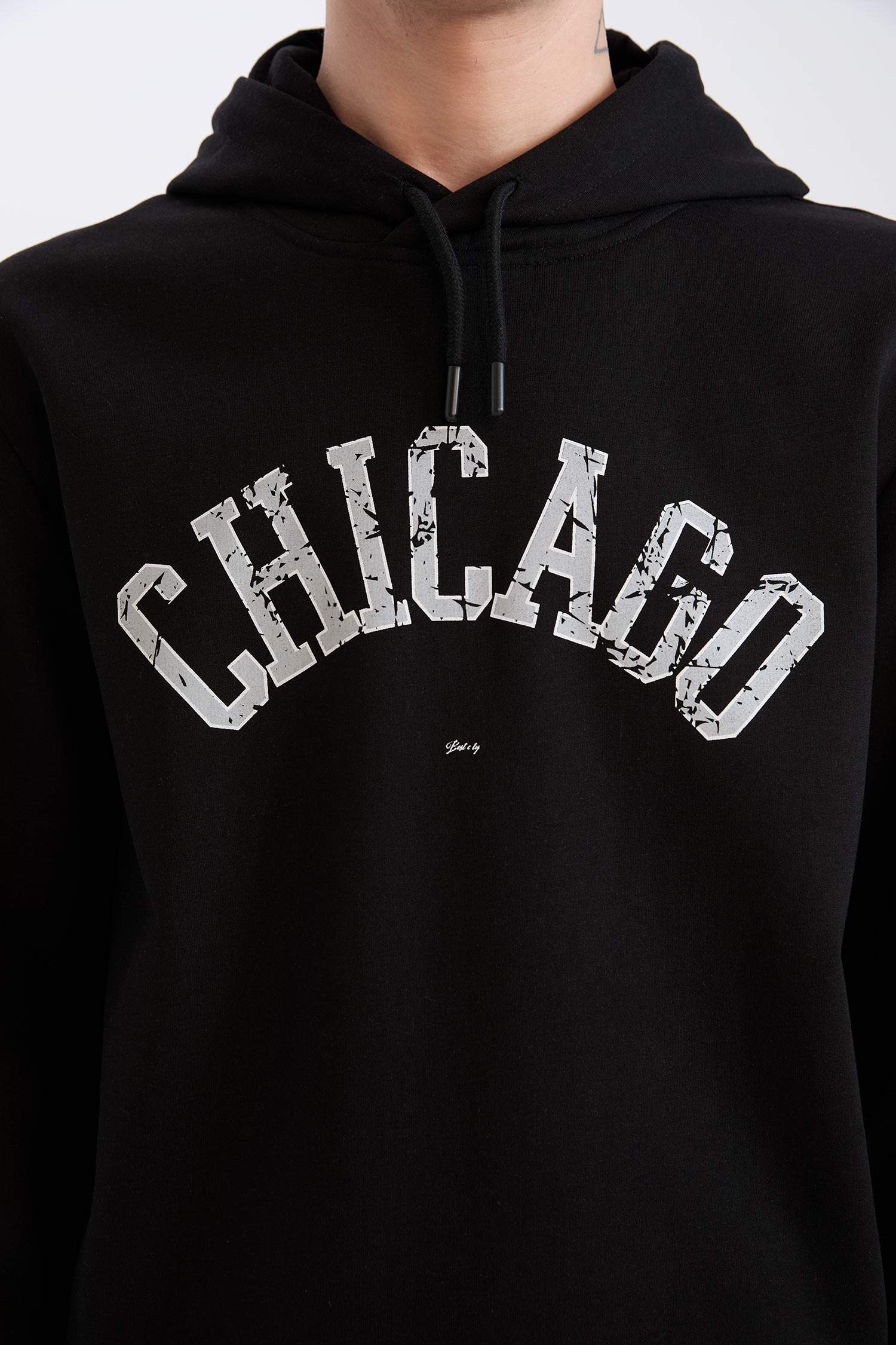 Regular Fit Kapüşonlu Baskılı Sweatshirt