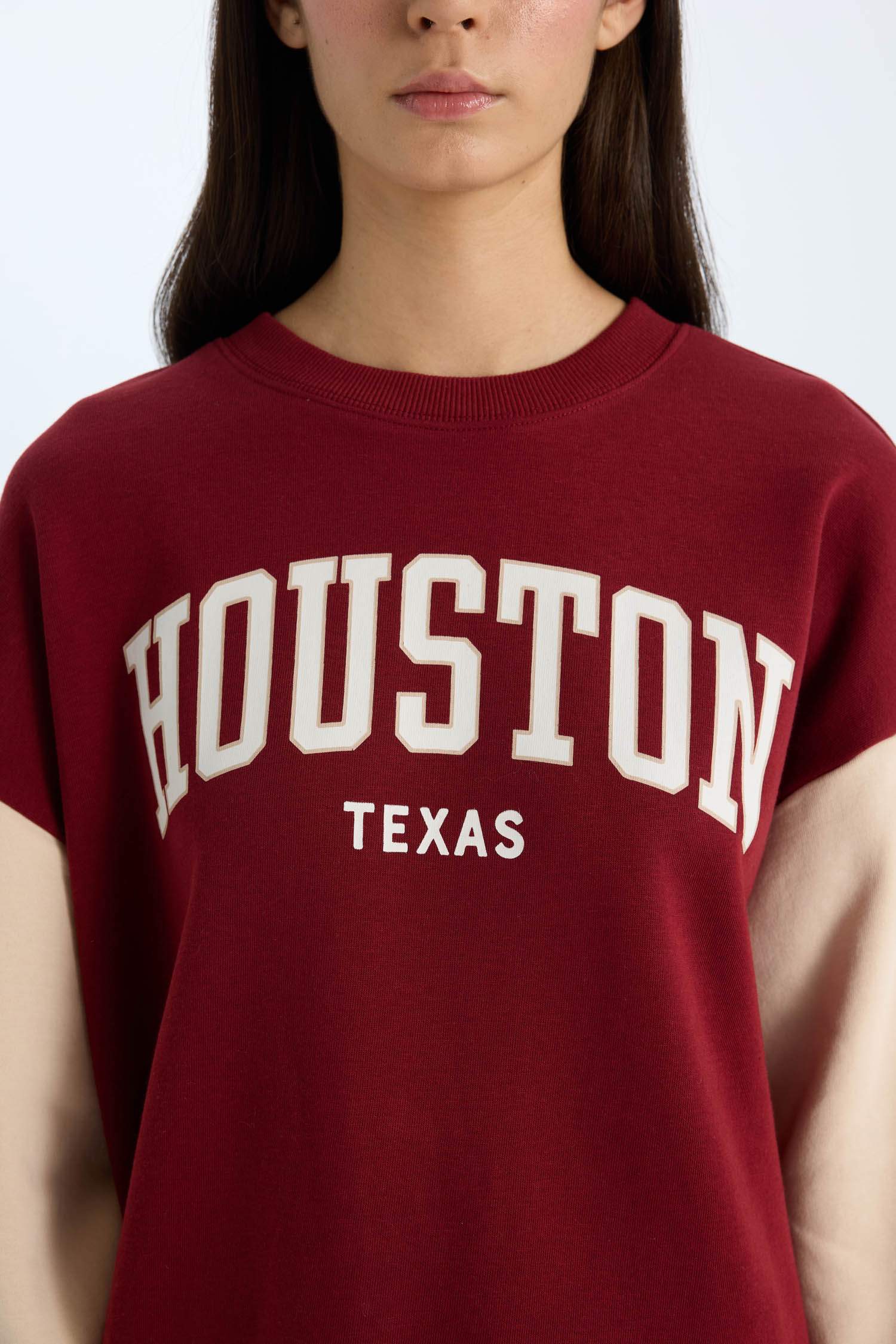 үлкен пішім қала дөңгелек жаға Свитер