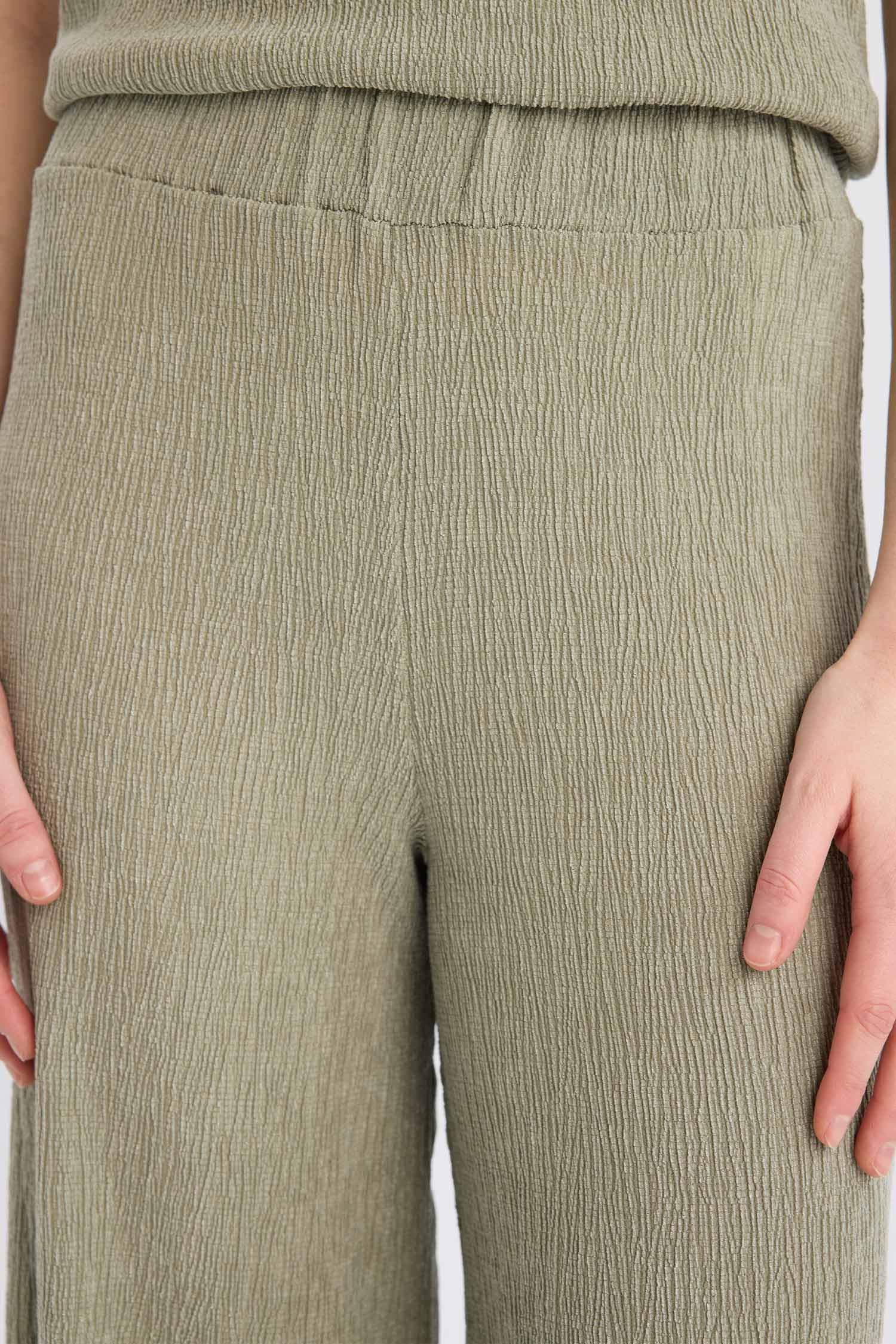 Wide Leg Geniş Bol Paça Bürümcük Pantolon