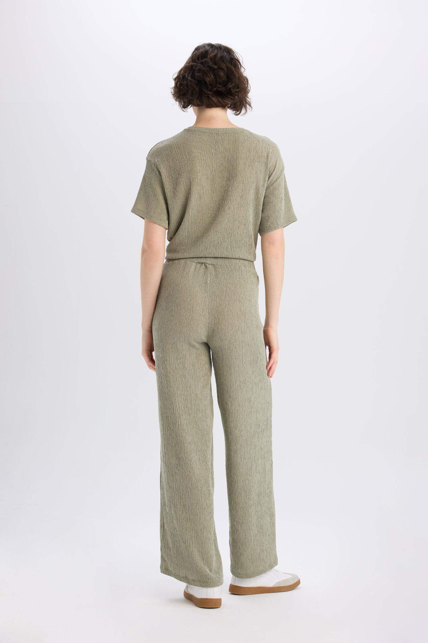 Wide Leg Geniş Bol Paça Bürümcük Pantolon