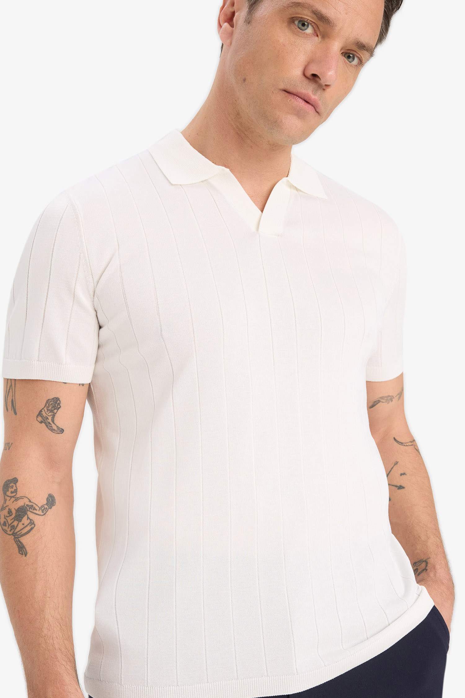 Standard Fit Knitwear Polo T-Shirt