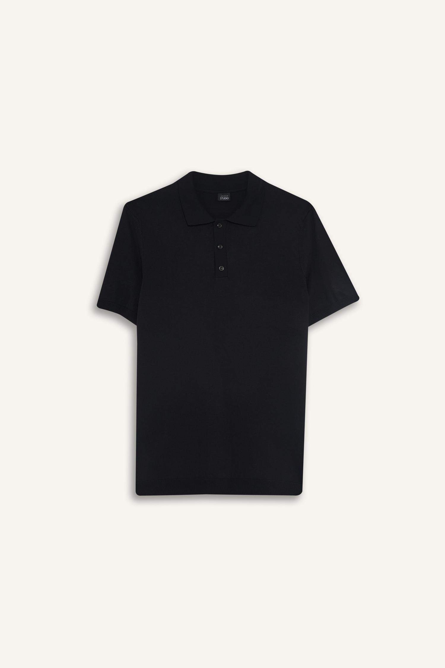 Standard Fit Knitwear Polo T-Shirt