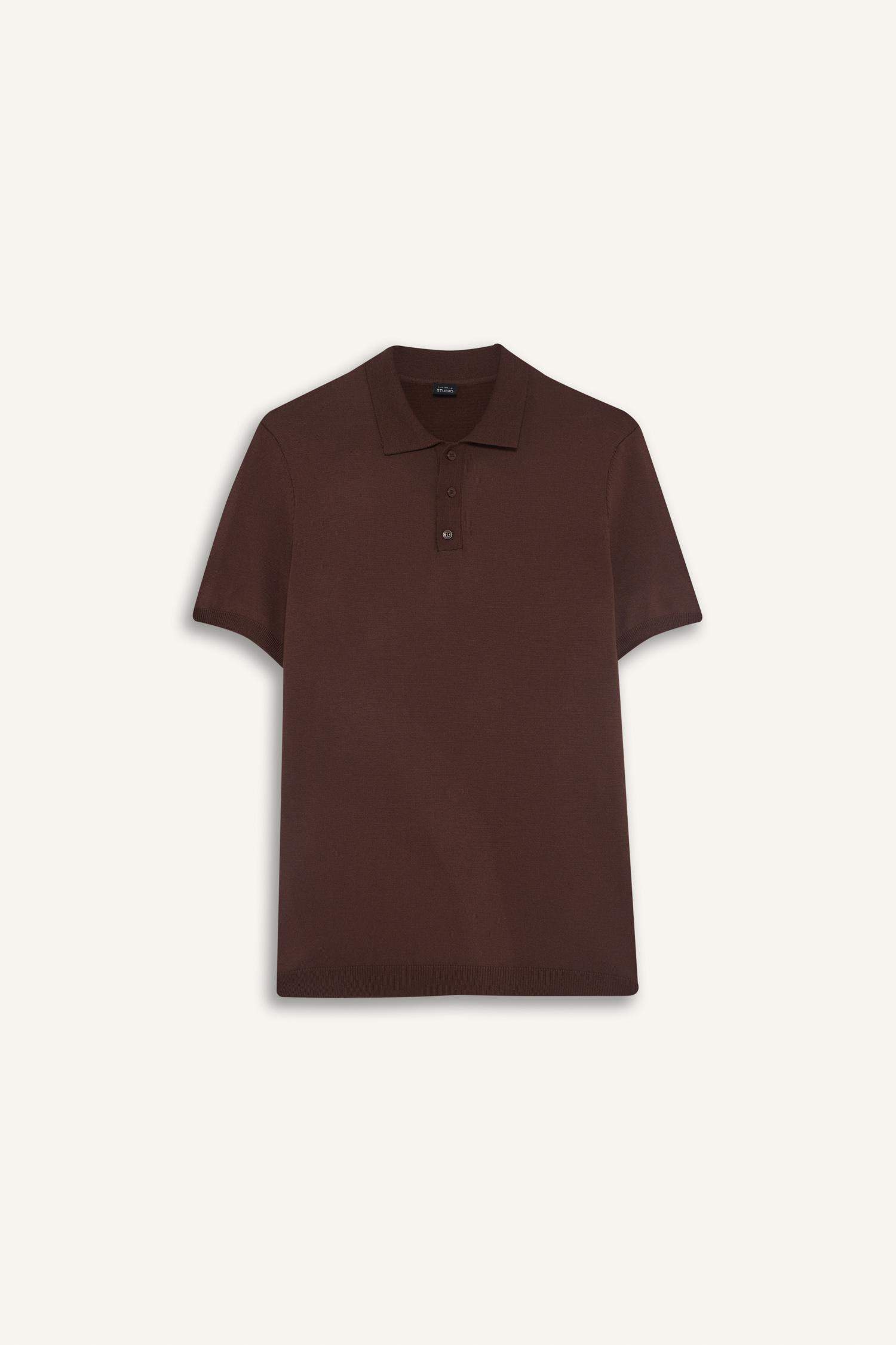 Standard Fit Polo Collar Knitwear Polo T-Shirt