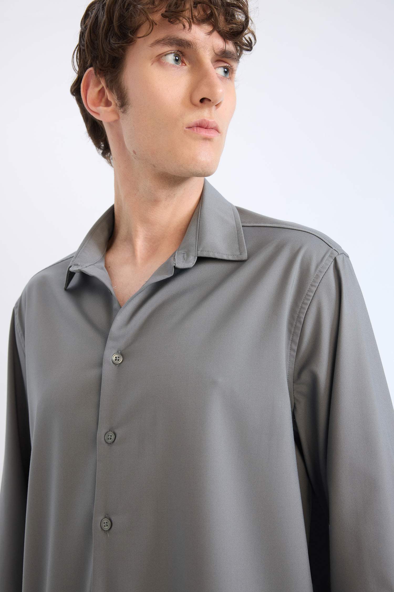 Regular Fit Polo Yaka Uzun Kollu Gömlek