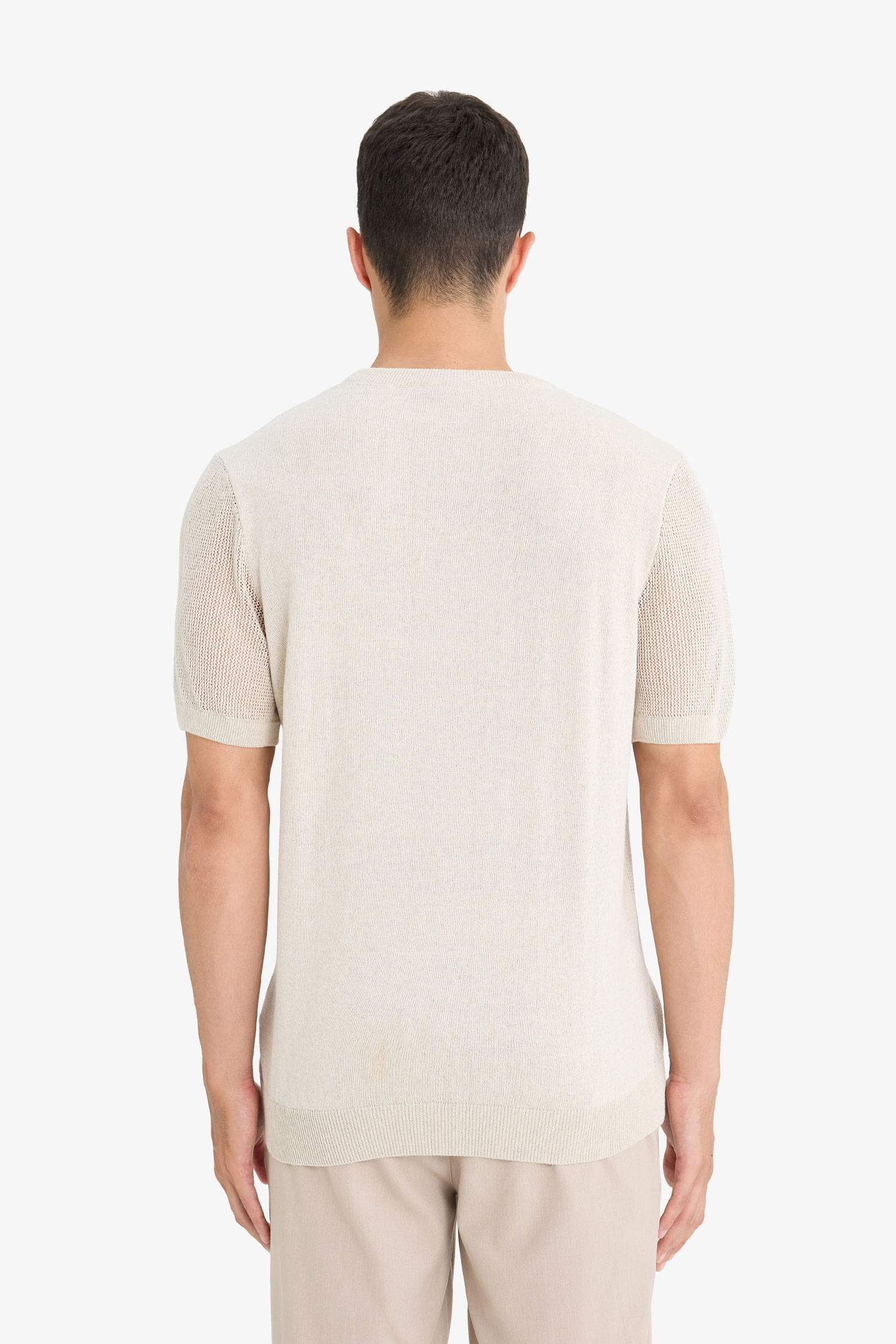 Standard Fit Crew Neck Knitwear T-Shirt