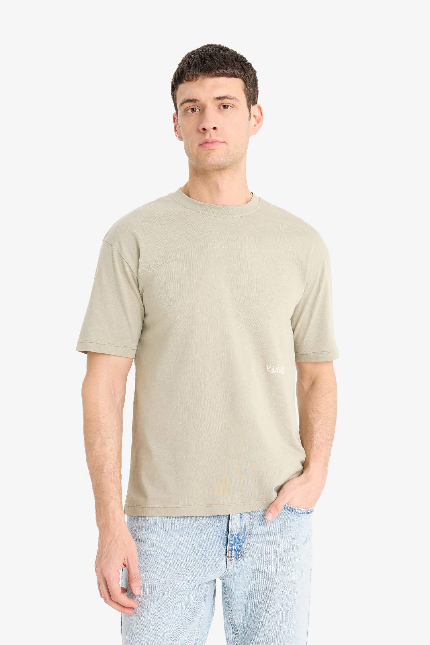 تيشيرت نص ردن أوفر سايز بياخة مستديرة من كيث هارينج