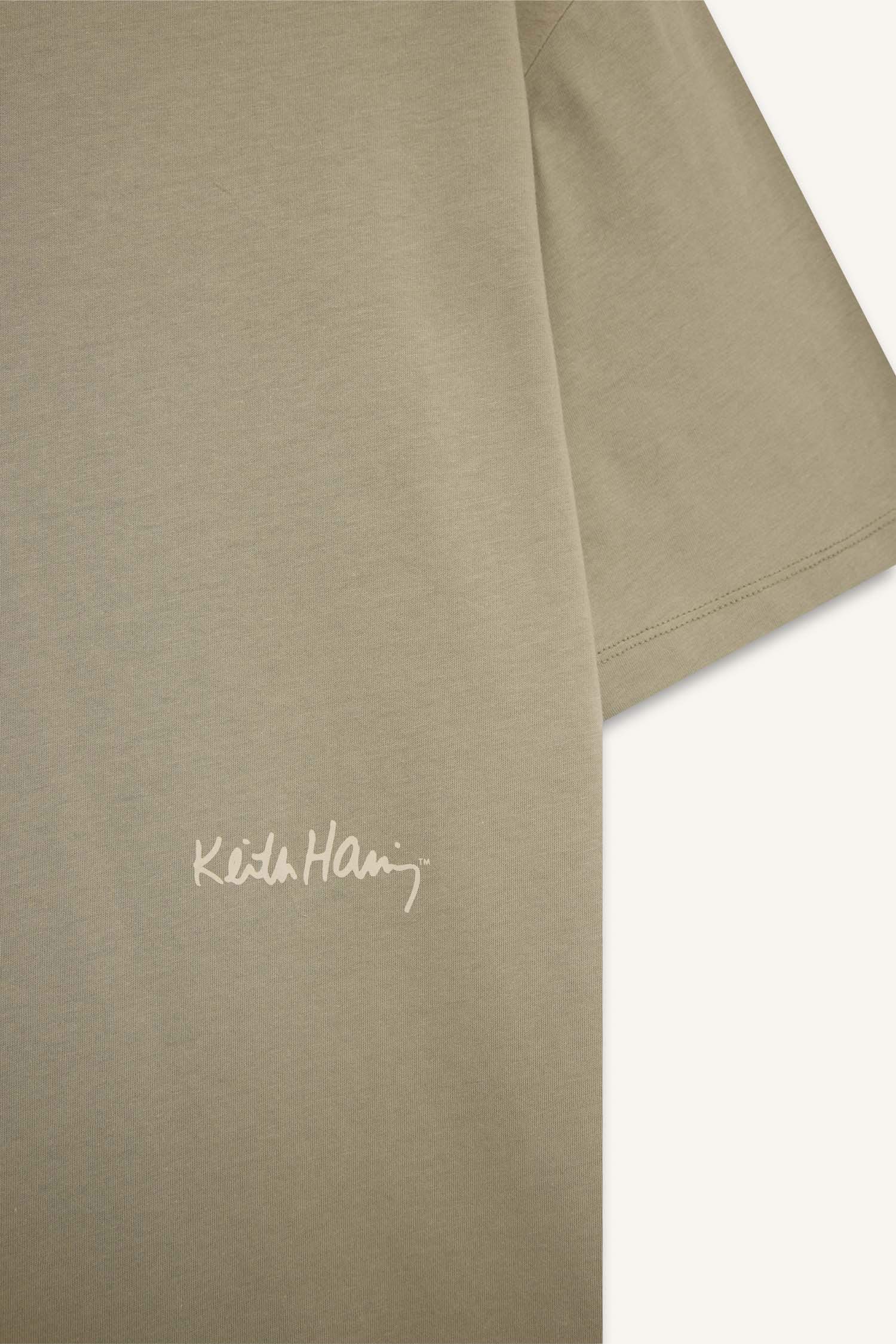 تيشيرت نص ردن أوفر سايز بياخة مستديرة من كيث هارينج