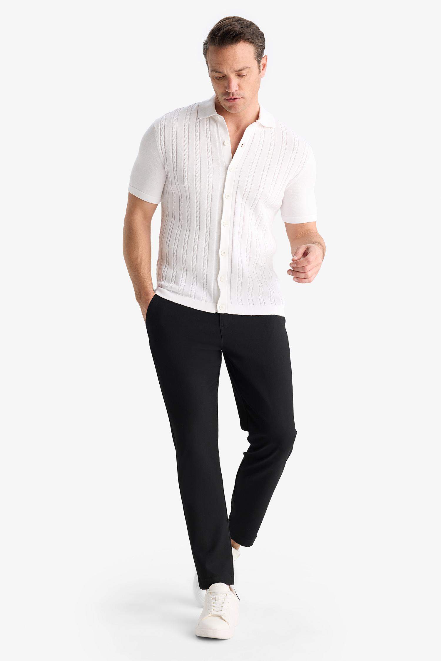 Standard Fit Polo Collar Knitwear Polo T-Shirt