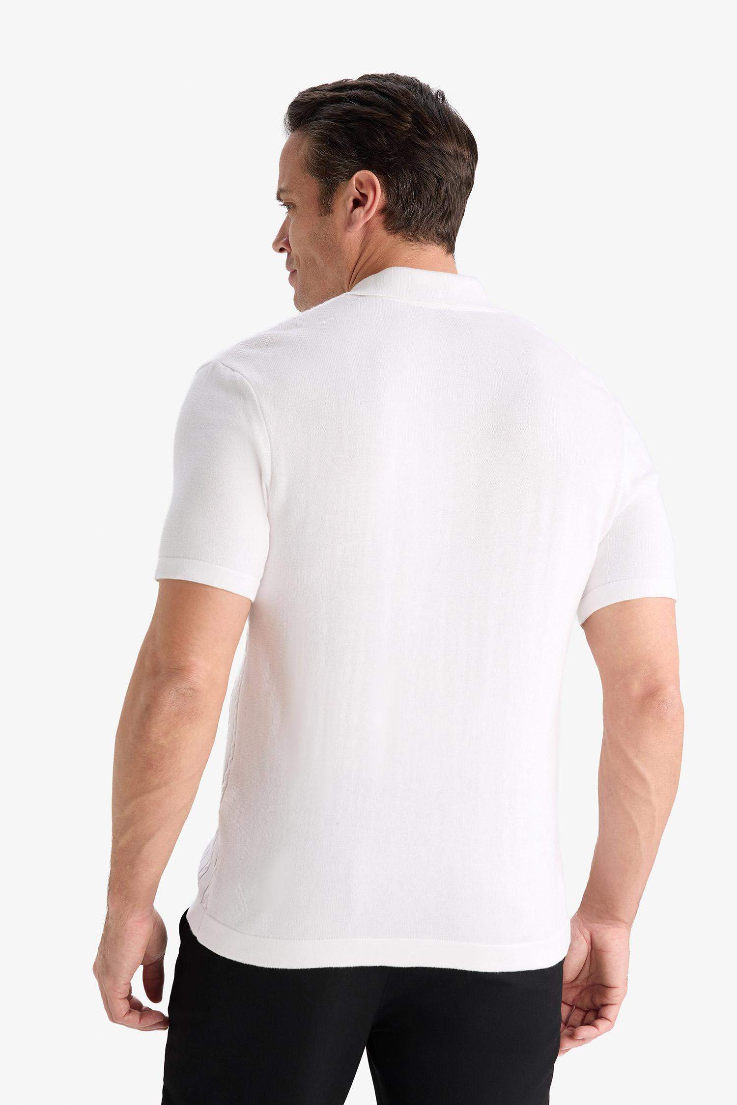 Standard Fit Polo Collar Knitwear Polo T-Shirt