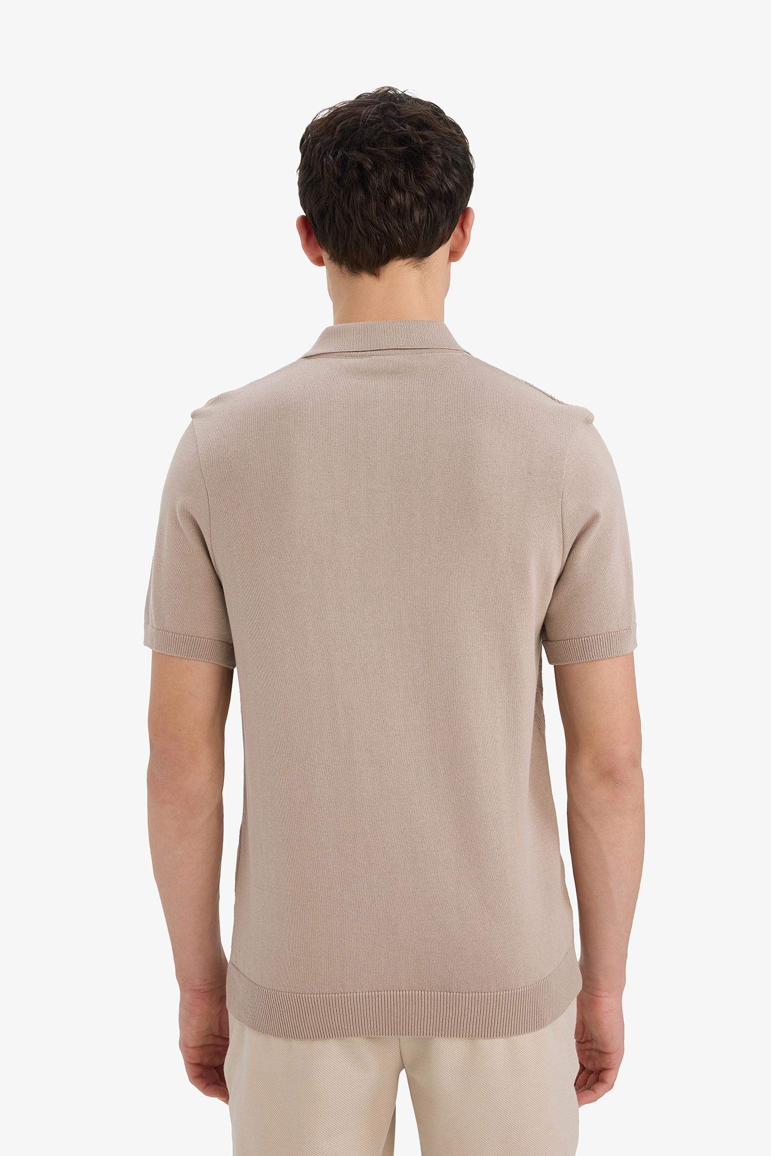 Standard Fit Polo Collar Knitwear Polo T-Shirt