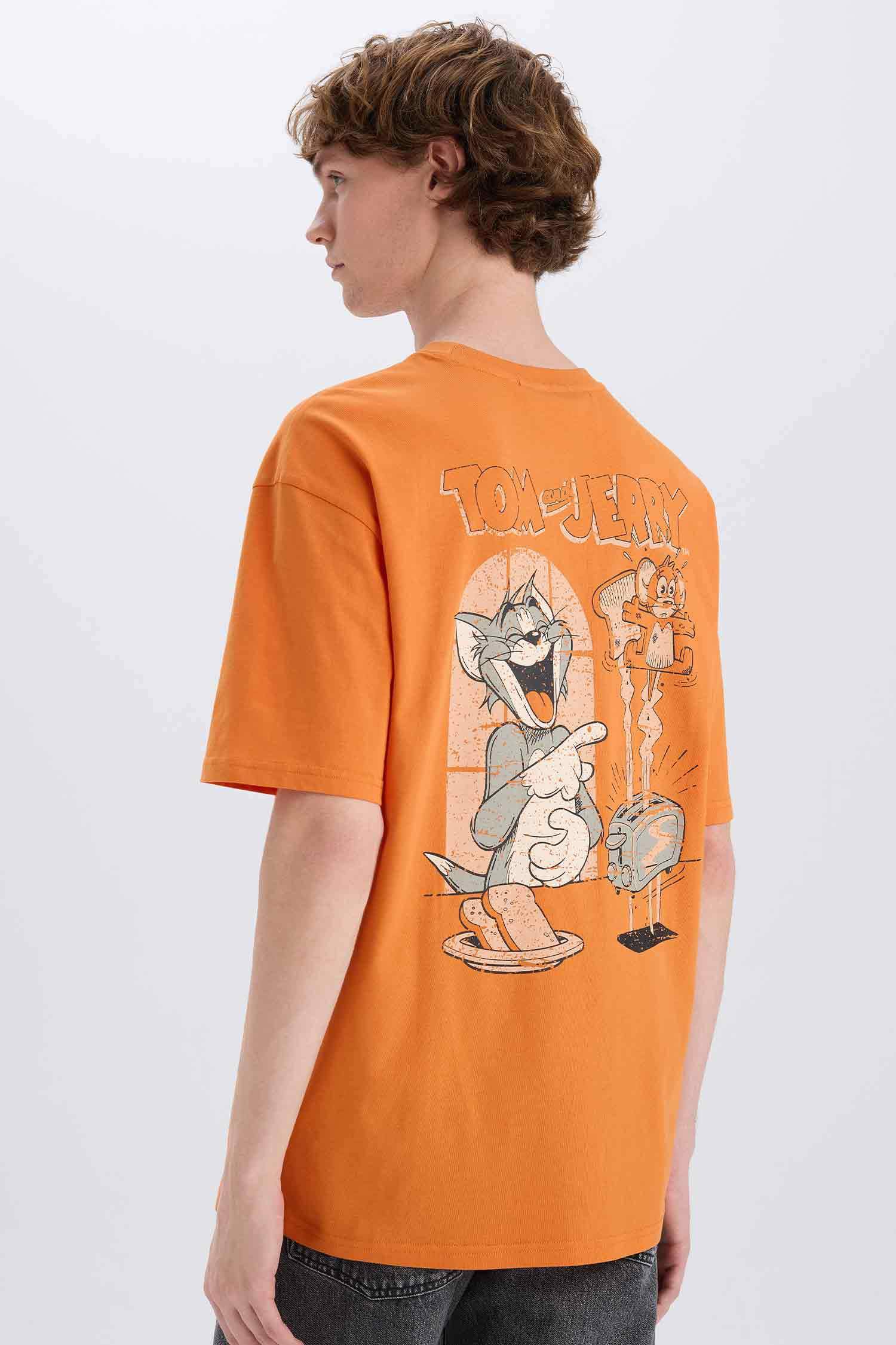 Tom & Jerry дөңгелек жаға үлкен Қысқа жеңді футболка