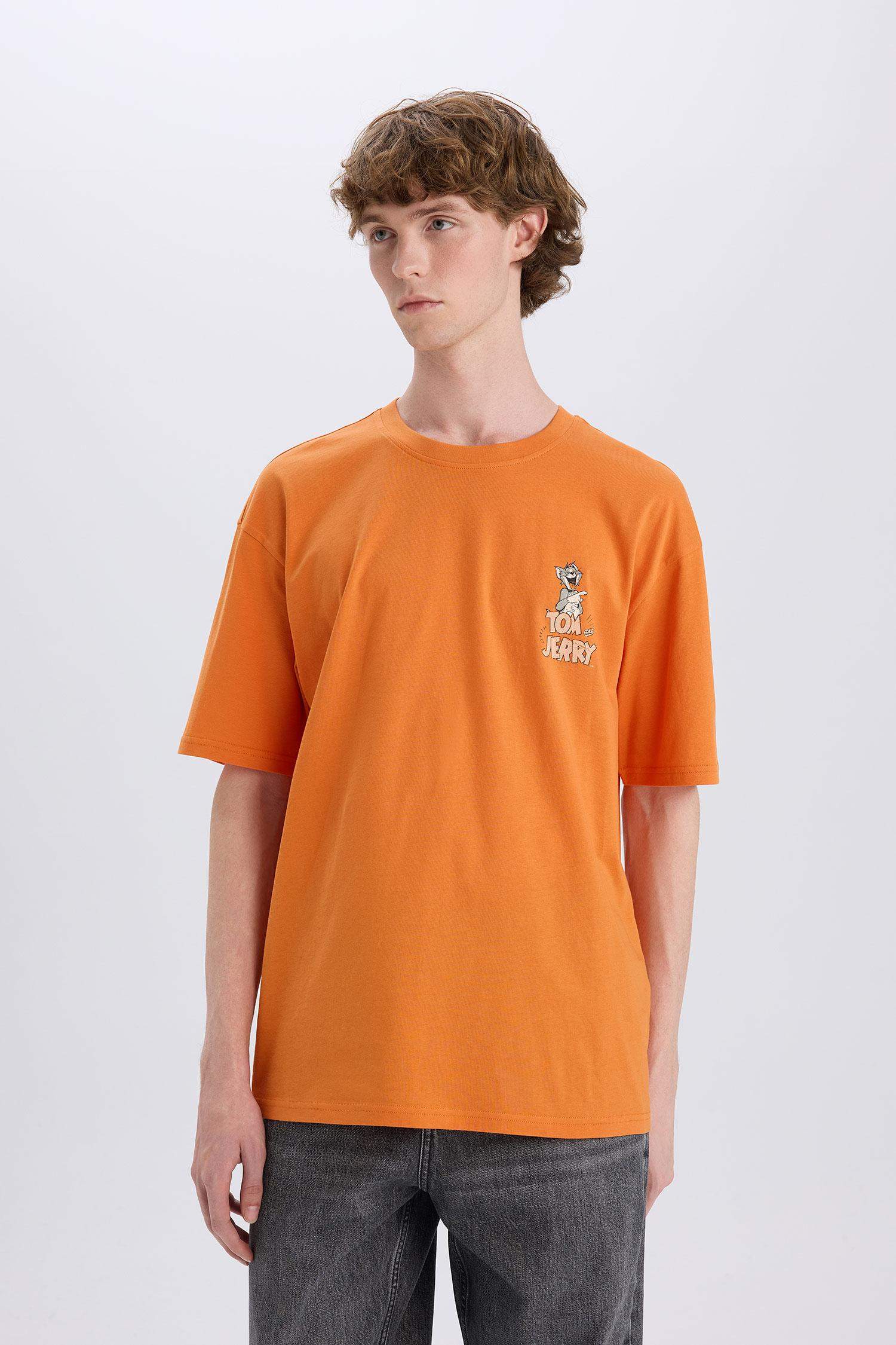 Tom & Jerry дөңгелек жаға үлкен Қысқа жеңді футболка