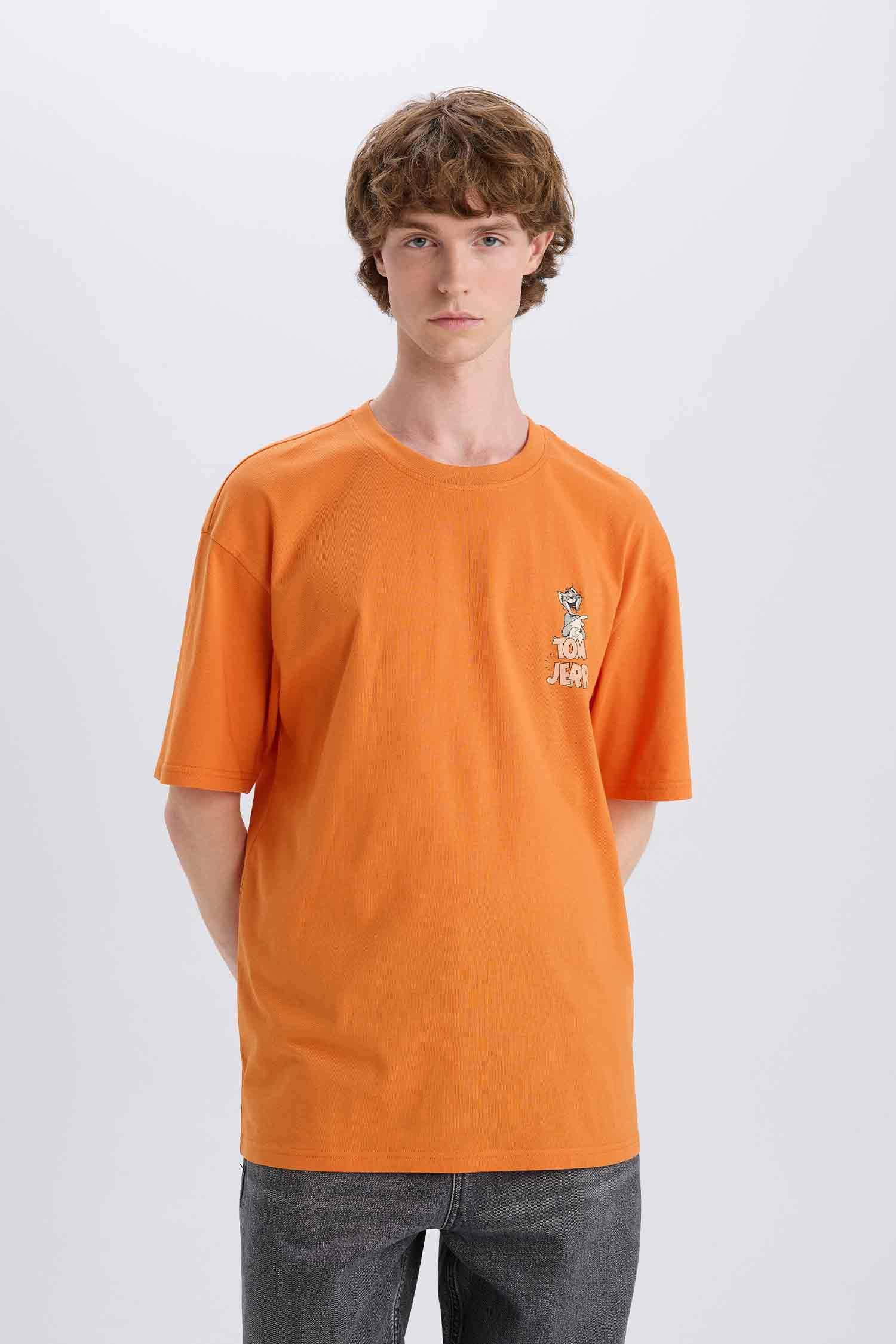 Tom & Jerry дөңгелек жаға үлкен Қысқа жеңді футболка