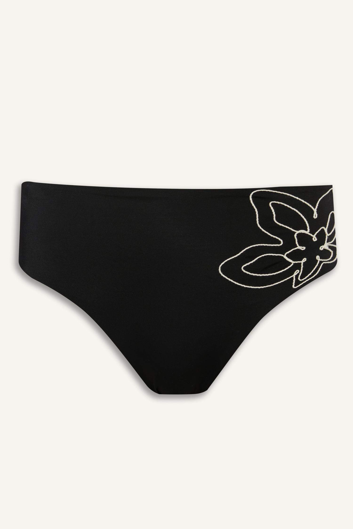 Regular Fit Nakışlı Bikini Altı-Fall in Love