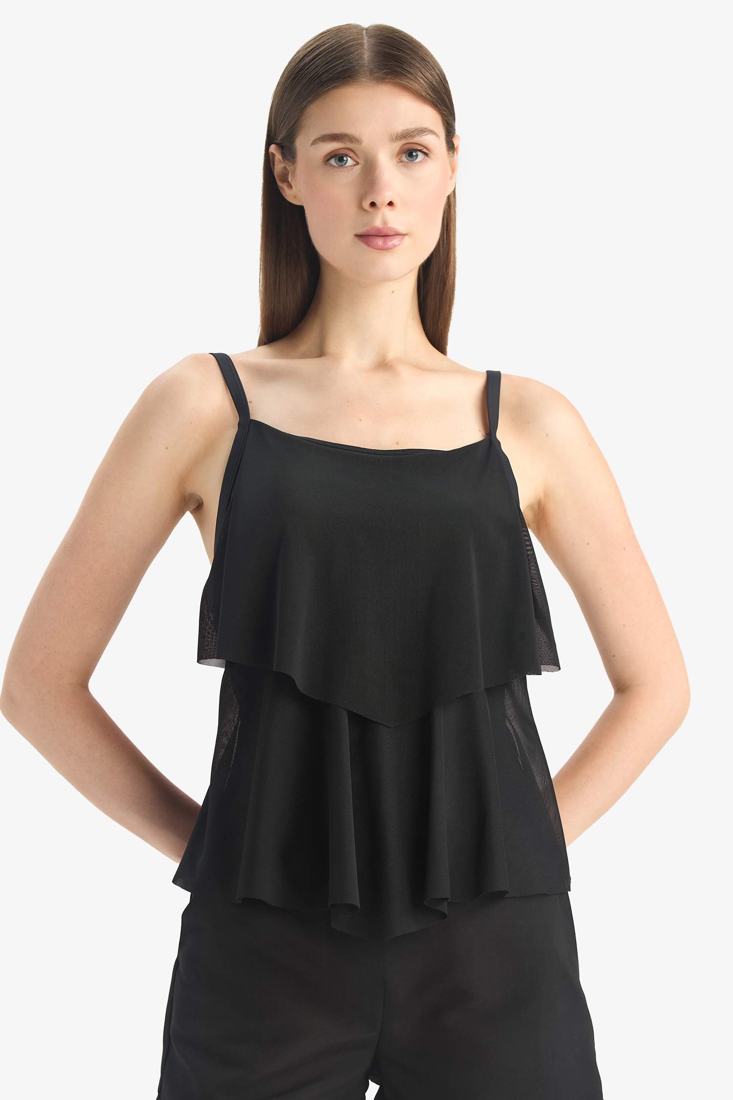 Regular Fit Tül Tankini-Fall in Love