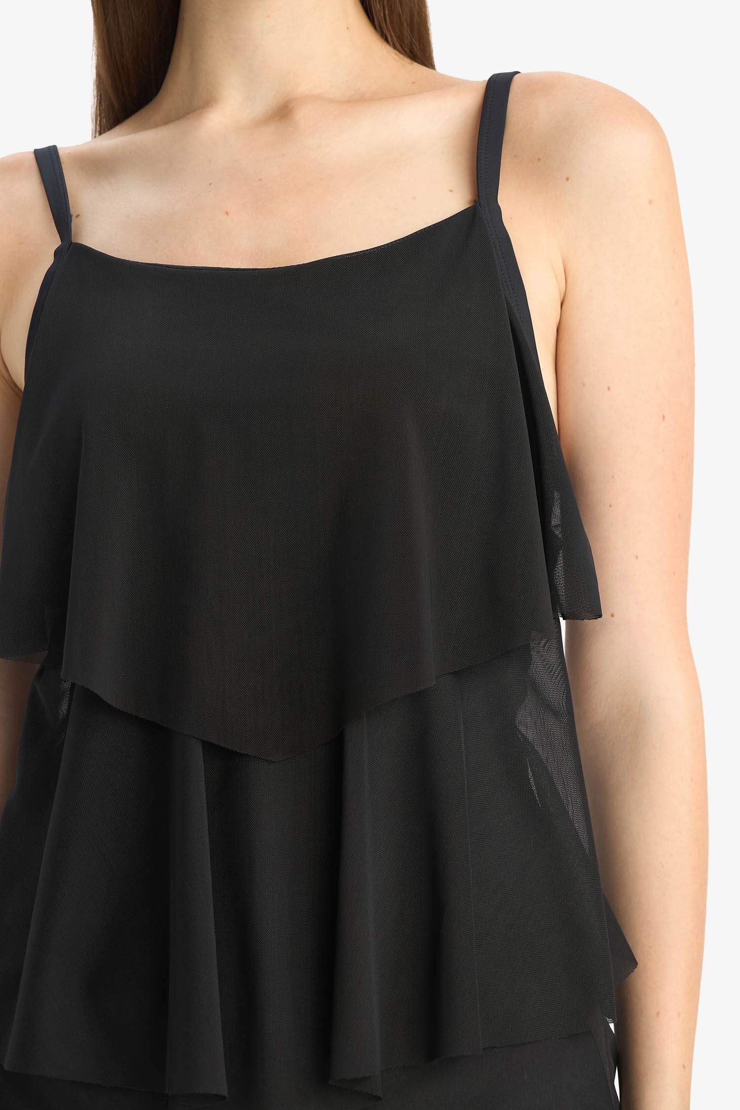 Regular Fit Tül Tankini-Fall in Love