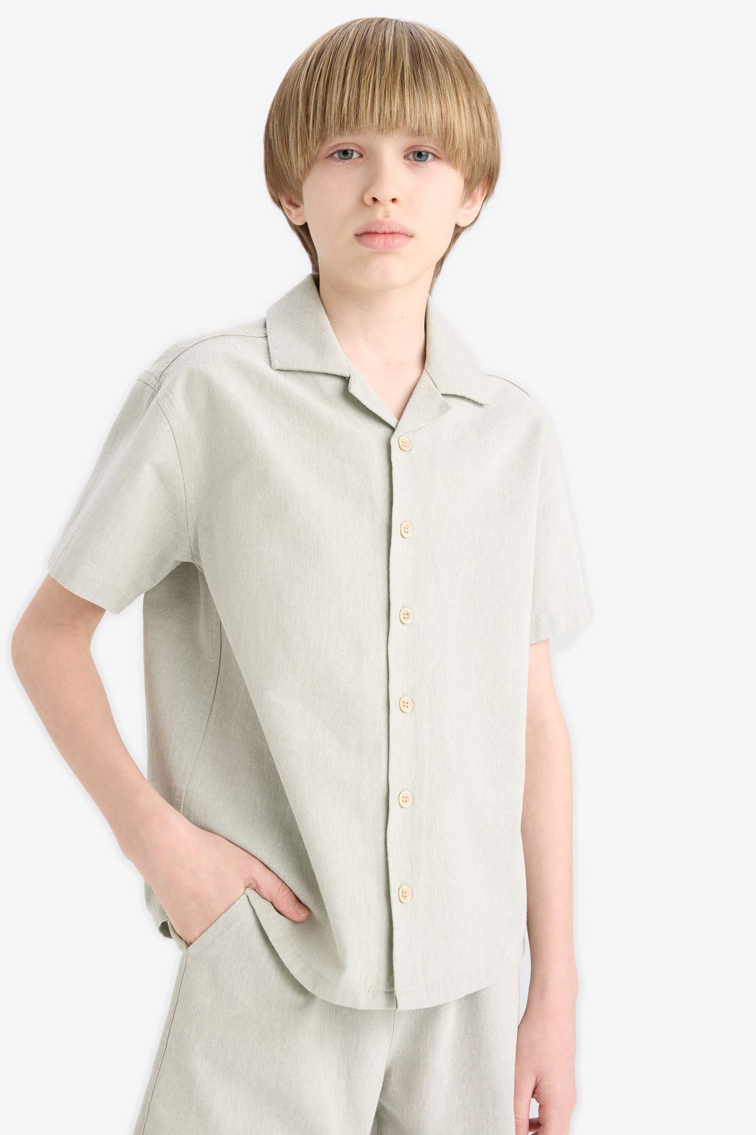 قميص بولو نص كم موسلين اوفر سايز