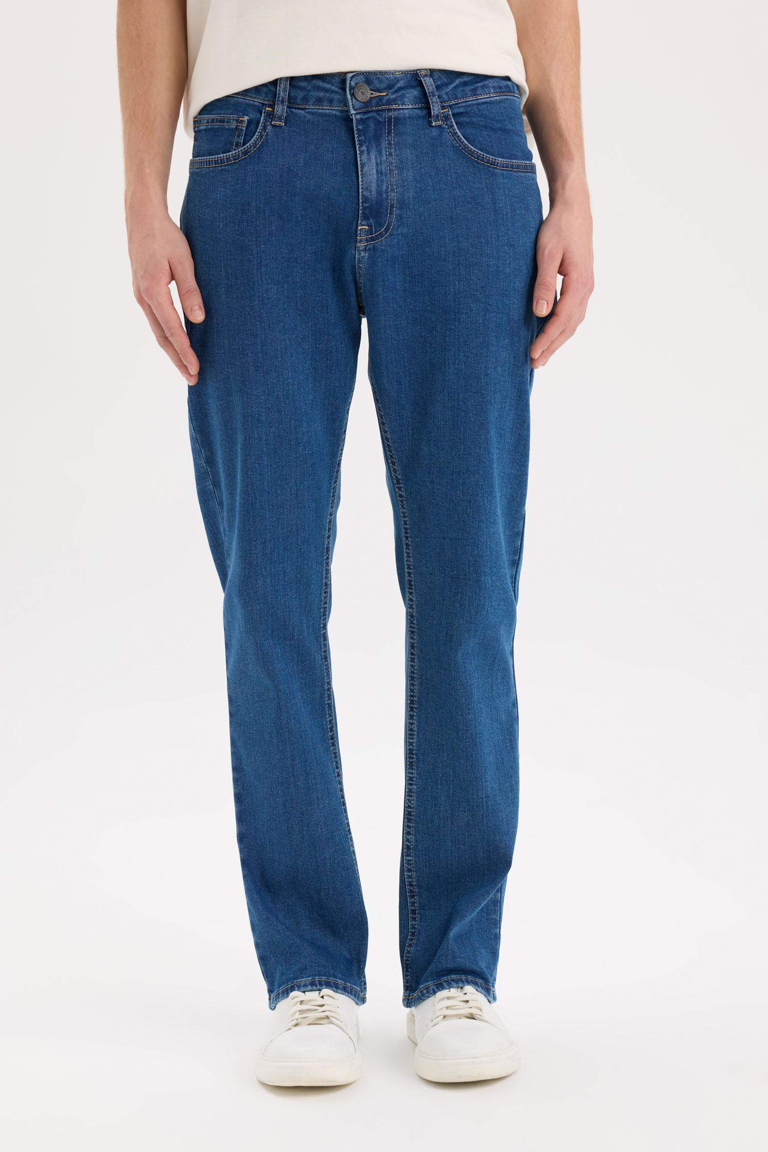 Diago Comfort Fit Rahat Kalıp Yüksek Bel Geniş Paça Jean Pantolon