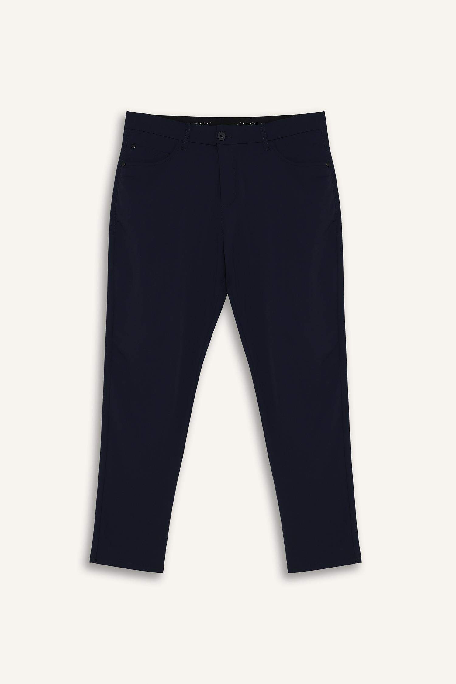 Slim Fit Dar Kesim Standart Paça Dokuma Sporcu Pantolon