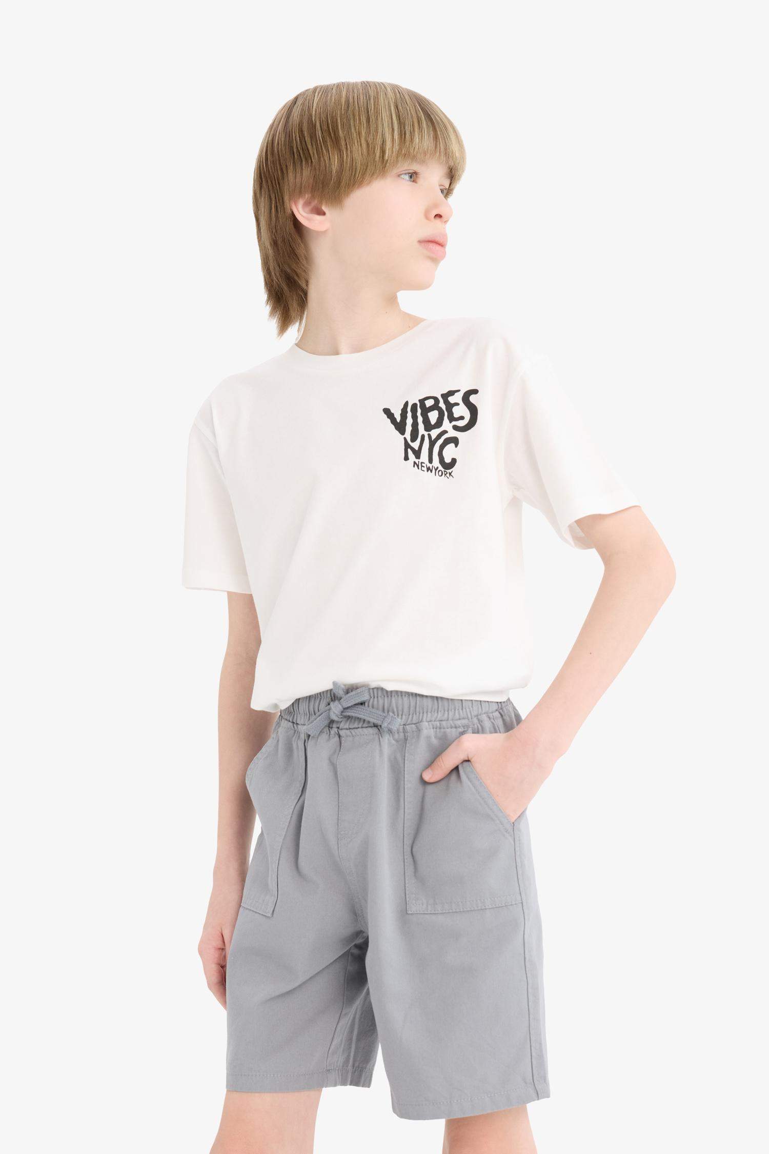 Boy Regular Fit Gabardine Shorts