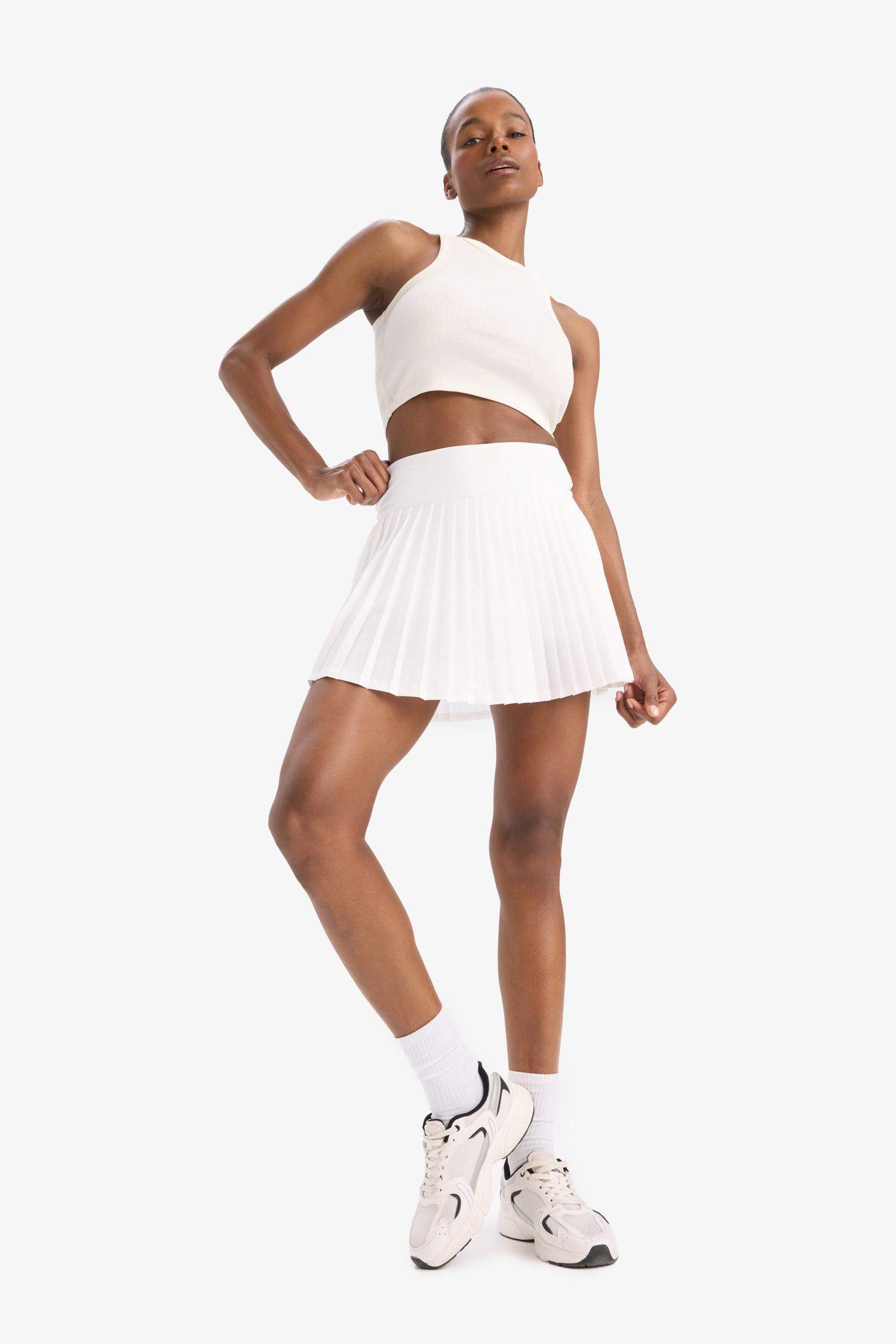 تنورة منسوجة قصة عادية من DeFactoFit