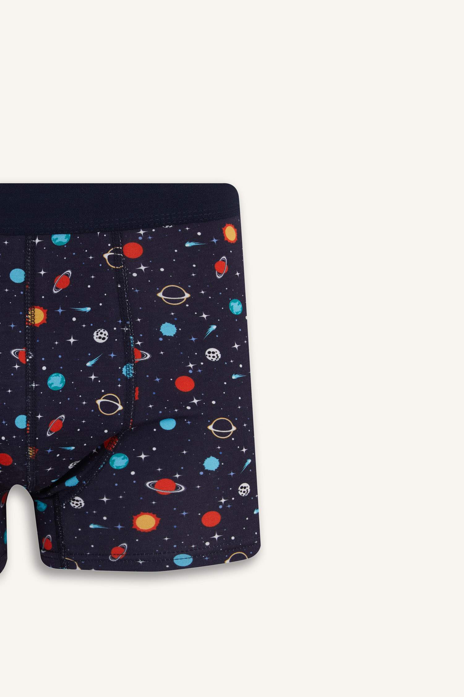 Regular Fit Desenli 3'lü Boxer